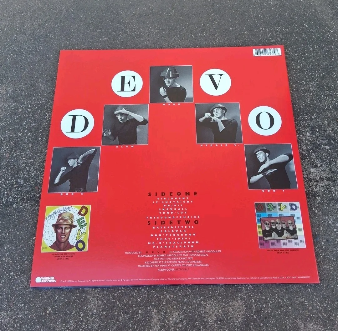 DEVO Signed Freedom Of Choice On White Vinyl LP Signed BY Mark Mothersbaugh, изображение 3