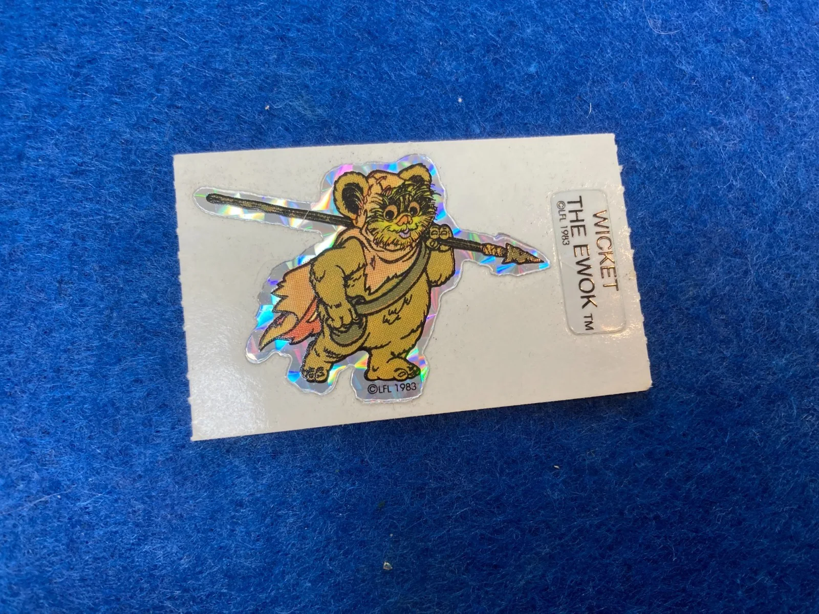 prism sticker of Wicket the Ewok STAR WARS 1983, image 2