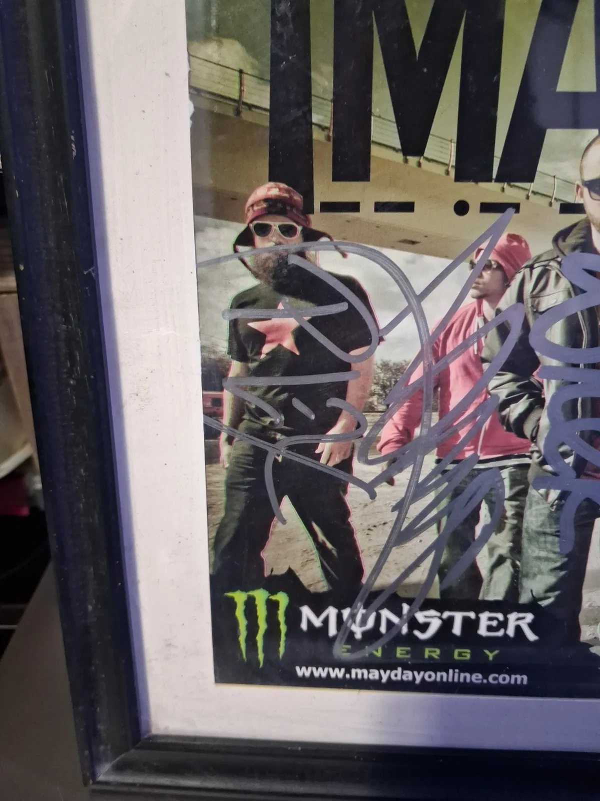 Miami Based Hip Hop Group ¡MAYDAY! 8x10 Autographed Monster Energy Poster, image 2
