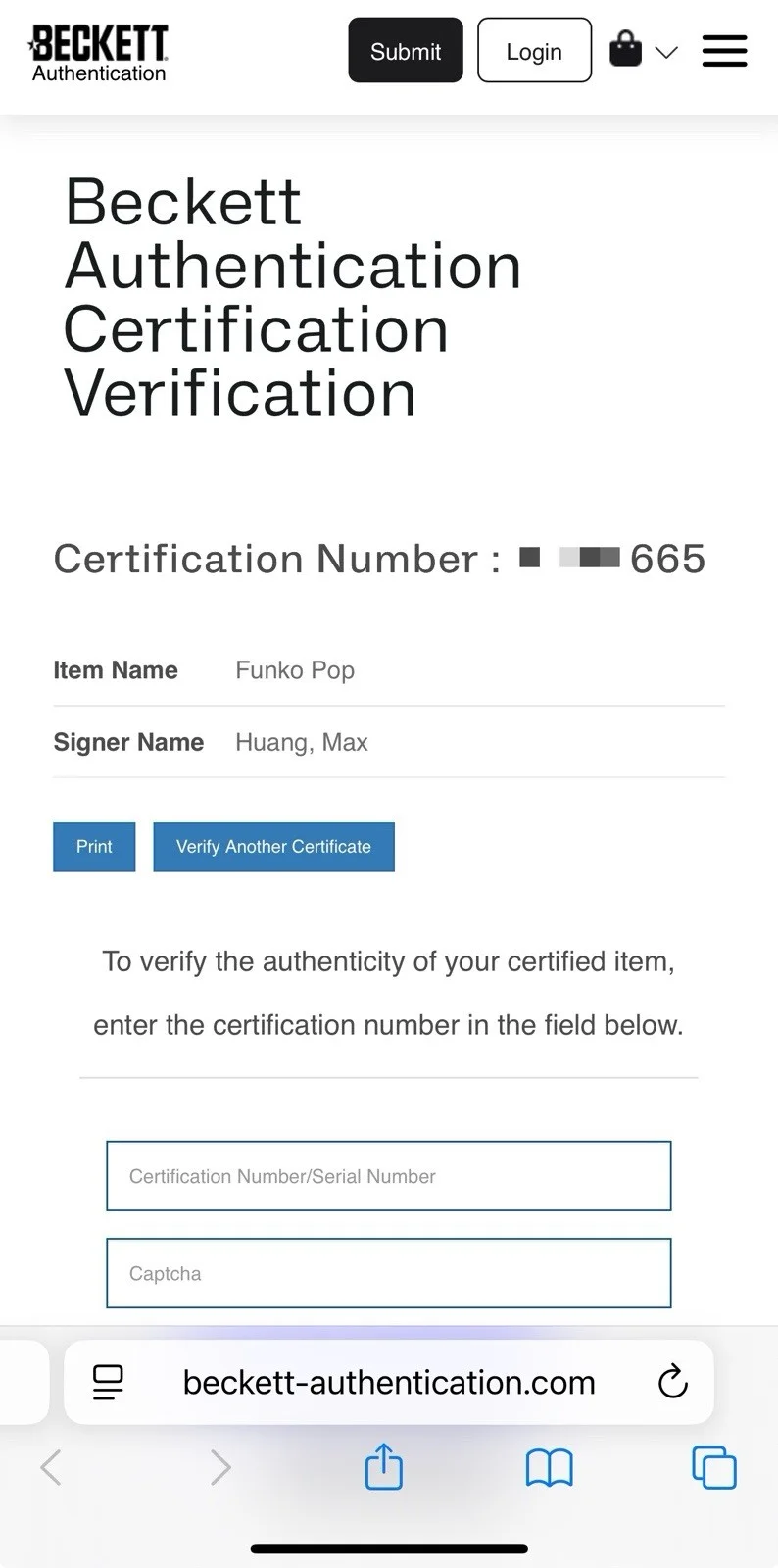 Max Huang — Max Huang Autographed Signed Mortal Kombat 2 Funko Pop Kung Lao Beckett Holo B, изображение 3