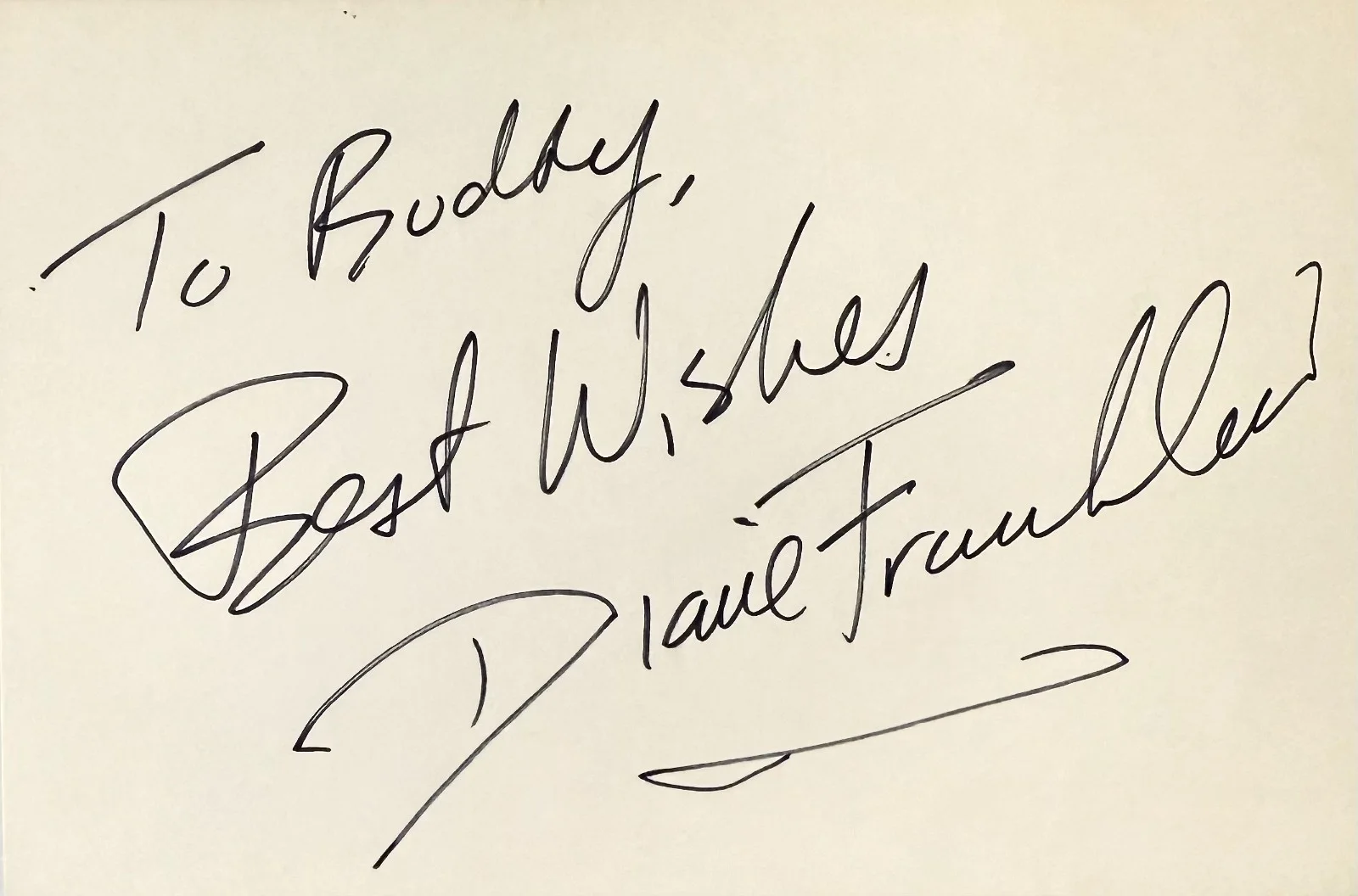 Diane Franklin — DIANE FRANKLIN Signed Autographed 4x6 INDEX CARD Amityville II: The Possession