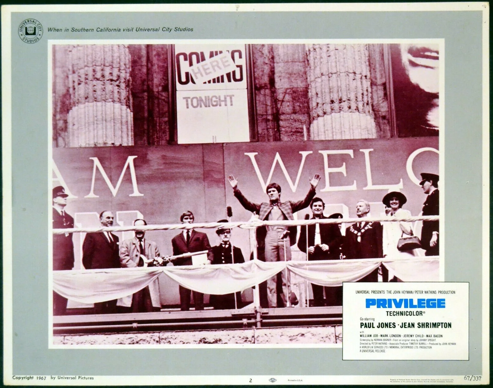 PRIVILEGE 1967 Paul Jones - Peter Watkins - Johnny Speight 2 LOBBY CARDS, изображение 2