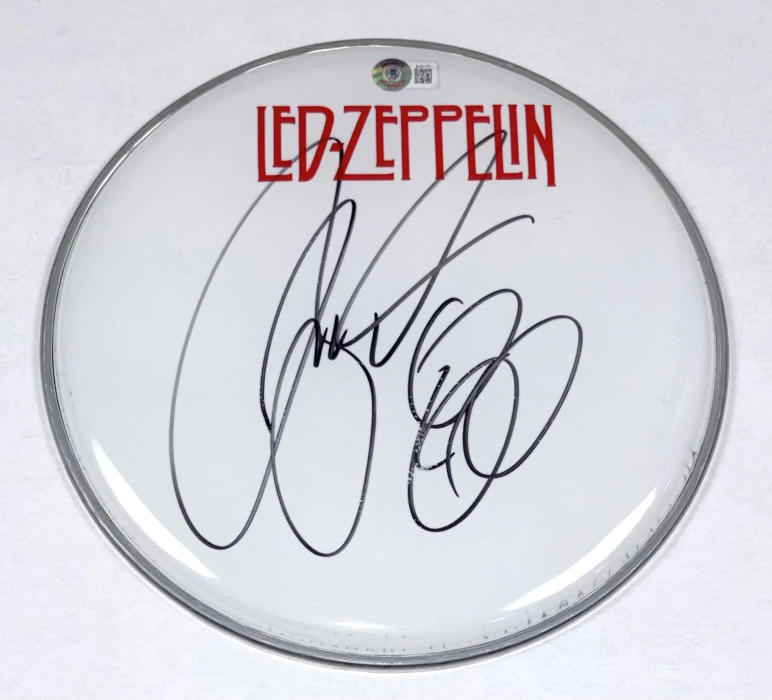 Jason Bonham Signed Autograph 10” Drumhead Led Zeppelin John's Son Beckett COA, изображение 2