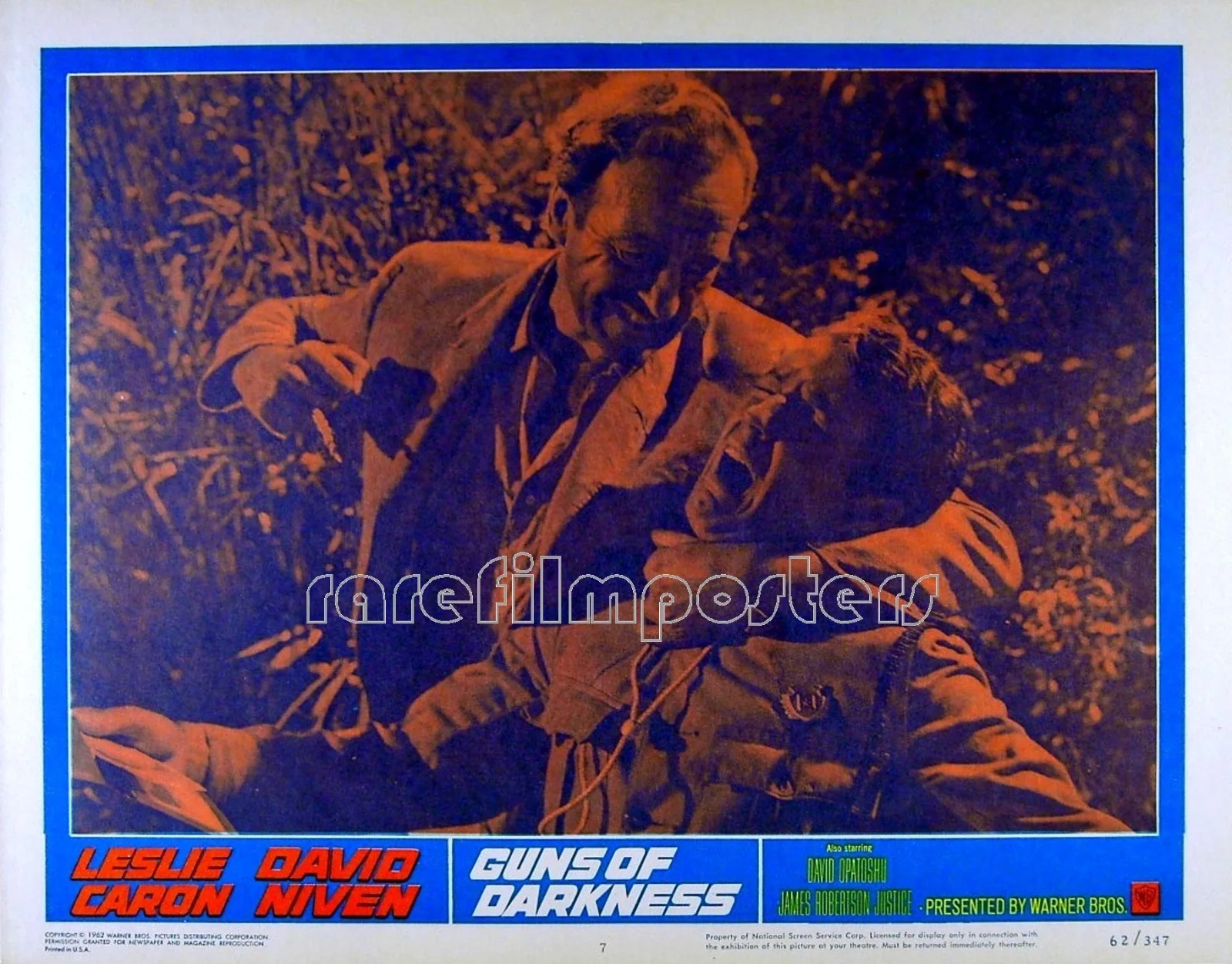 GUNS OF DARKNESS 1962 David Niven, Leslie Caron, John Carson 3 LOBBY CARDS, image 3