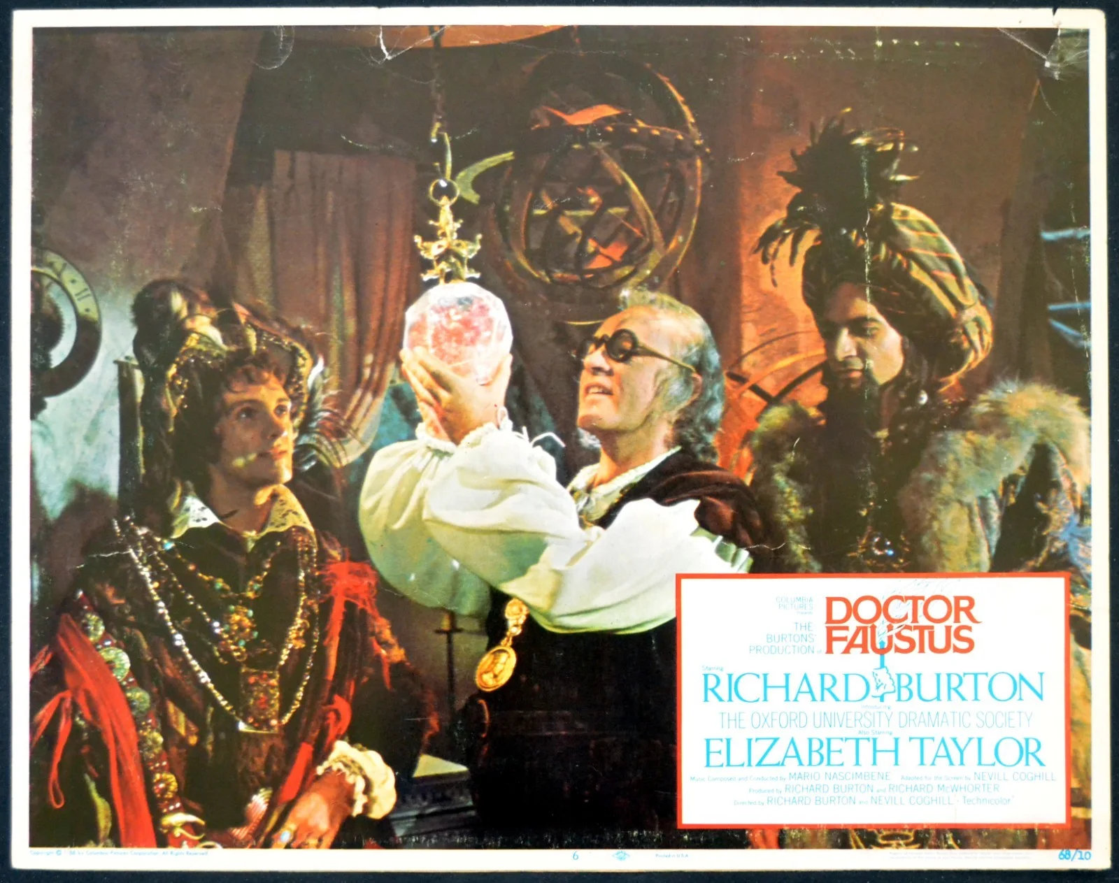 DOCTOR FAUSTUS 1967 Richard Burton, Richard Heffer 2 LOBBY CARDS, image 2