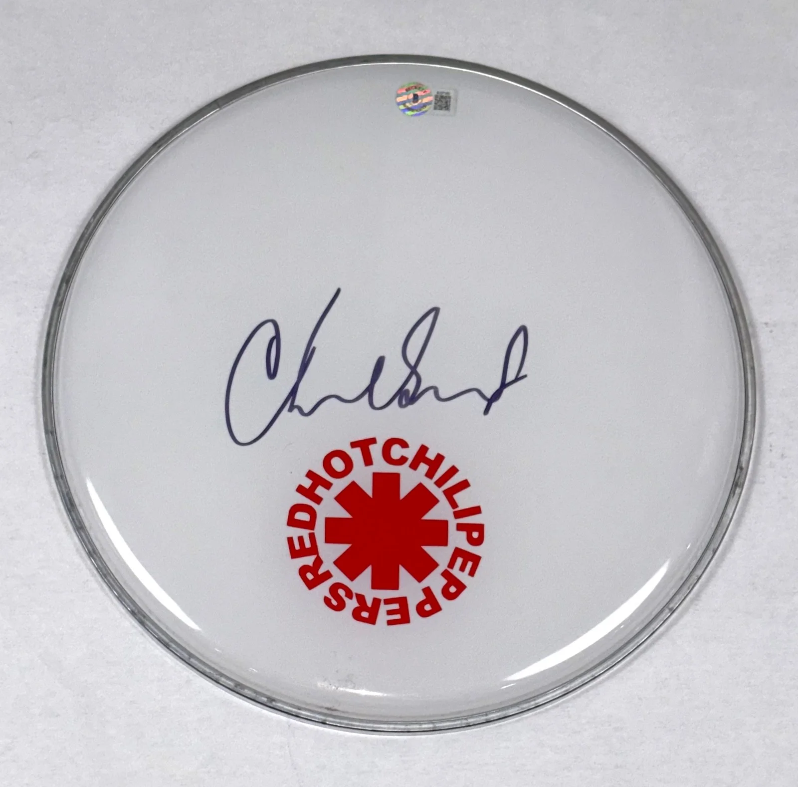 Chad Smith Red Hot Chili Peppers Signed Autograph 12” Drumhead RHCP Beckett COA, изображение 2