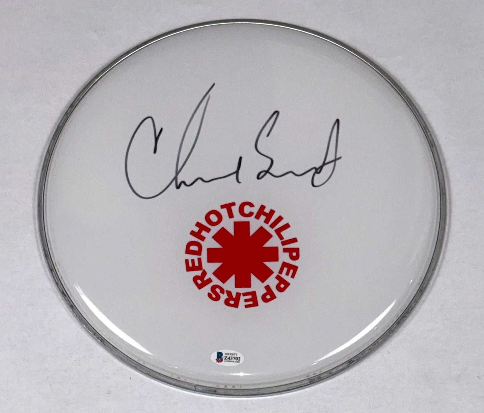 Chad Smith Red Hot Chili Peppers Signed Autograph 12” Drumhead RHCP Beckett COA, изображение 3