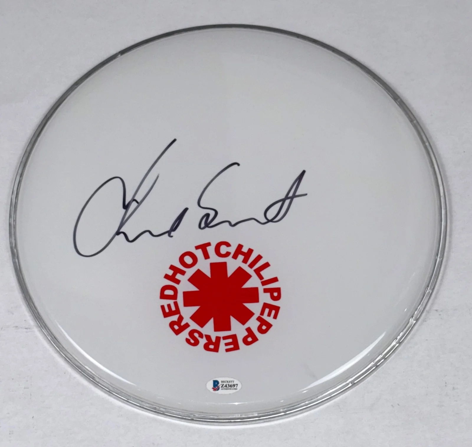 Chad Smith Red Hot Chili Peppers Signed Autograph 12” Drumhead RHCP Beckett COA, изображение 4