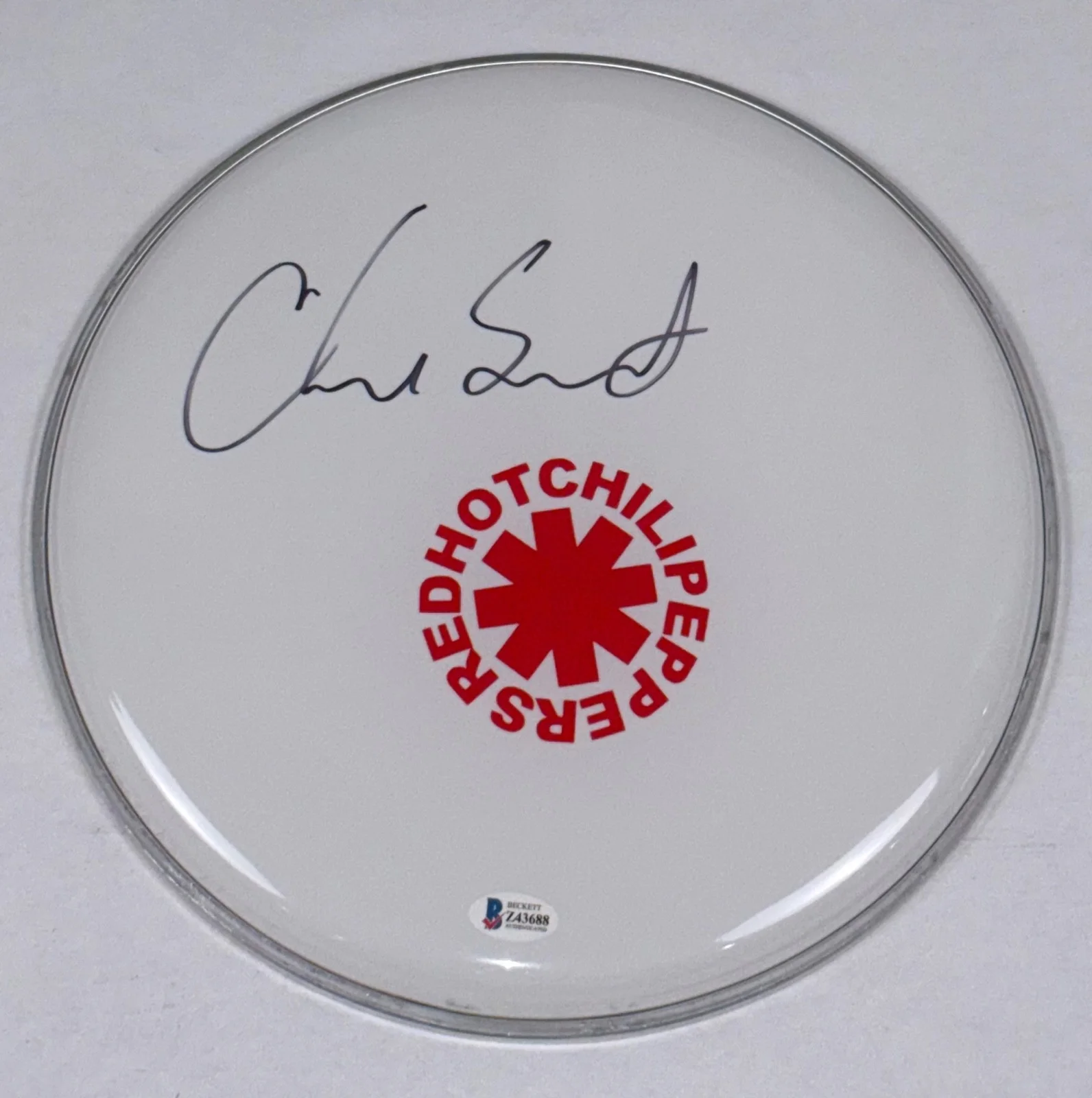 Chad Smith Red Hot Chili Peppers Signed Autograph 12” Drumhead RHCP Beckett COA, изображение 5