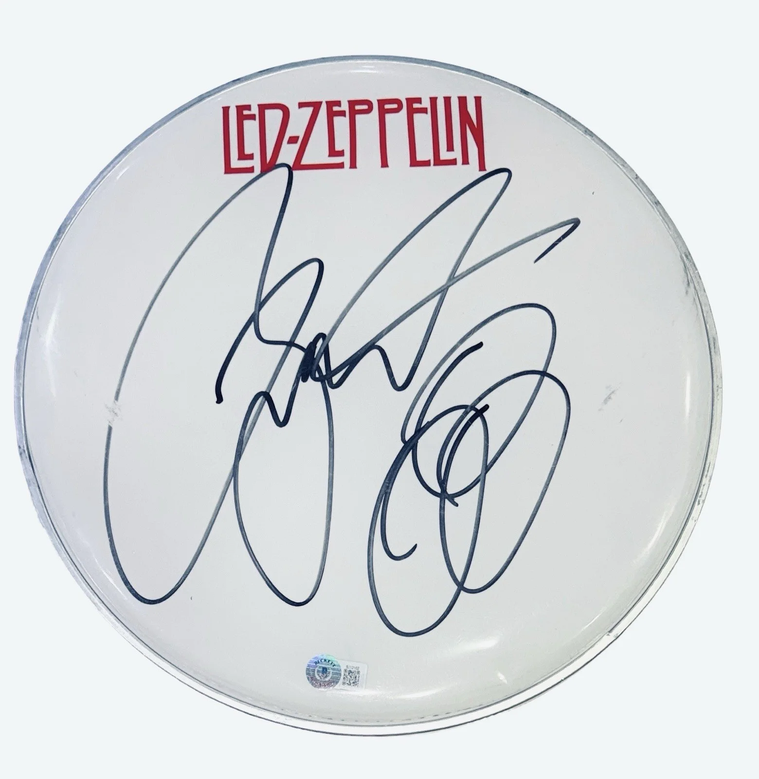 Jason Bonham Signed Autograph 12" Drumhead Led Zeppelin John's Son Beckett COA, изображение 2