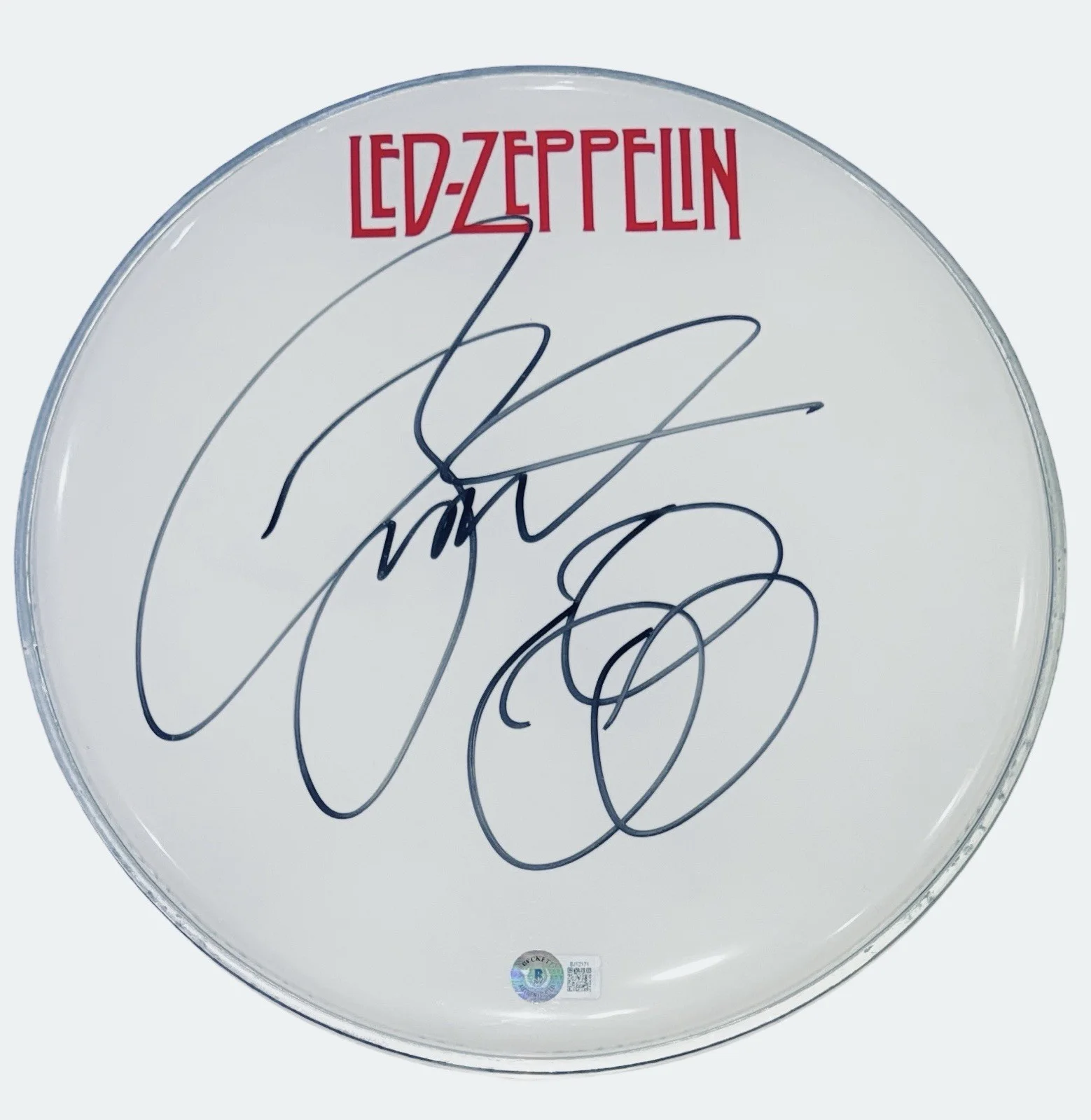 Jason Bonham Signed Autograph 12" Drumhead Led Zeppelin John's Son Beckett COA, изображение 5