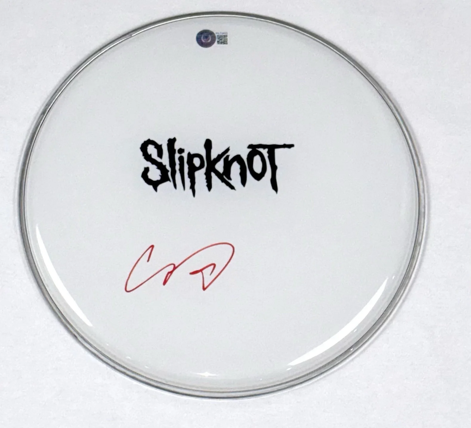 Corey Taylor Signed Autograph 12" Drumhead Slipknot Singer Beckett Witness COA, image 3