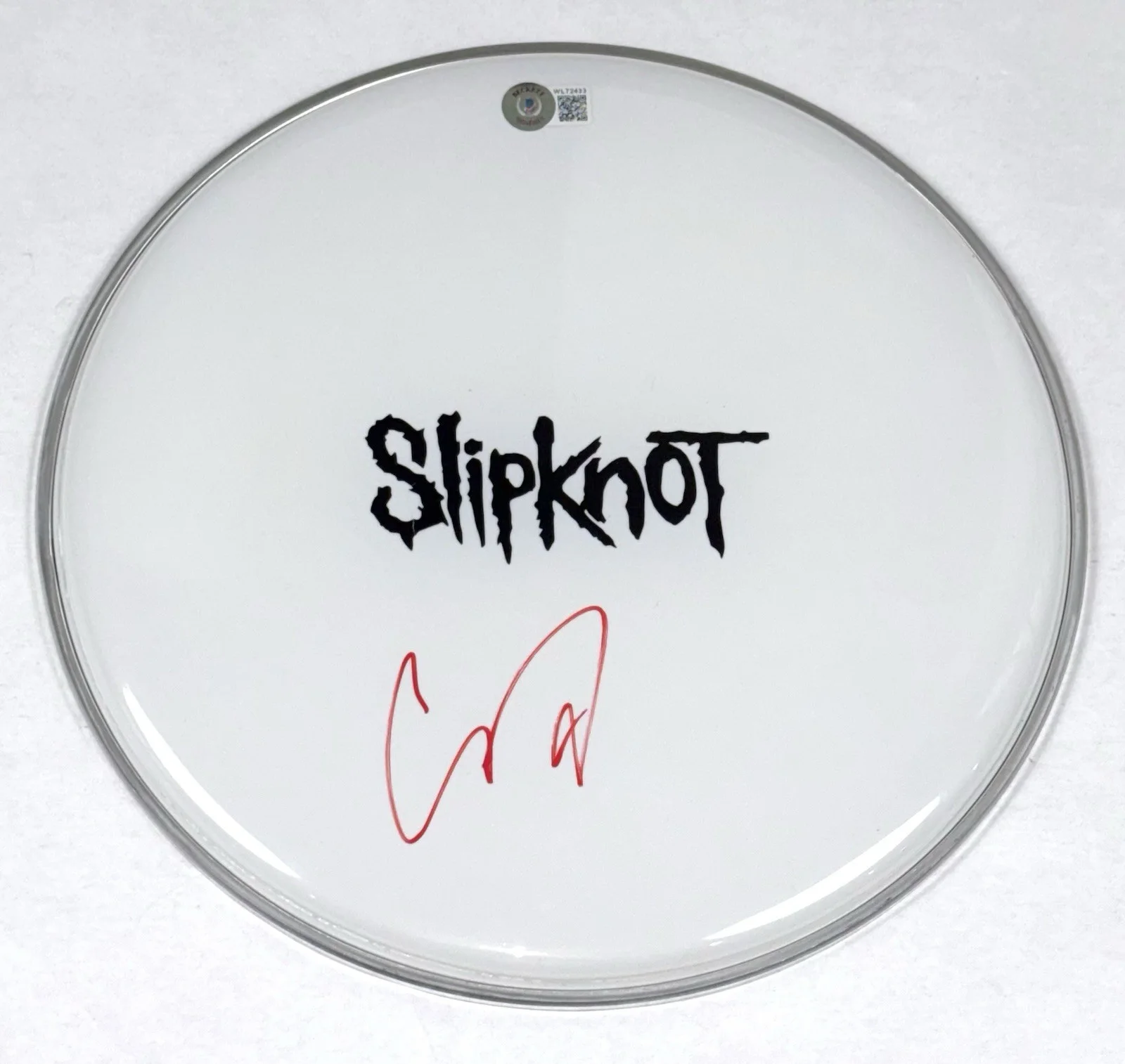 Corey Taylor Signed Autograph 12" Drumhead Slipknot Singer Beckett Witness COA, image 4