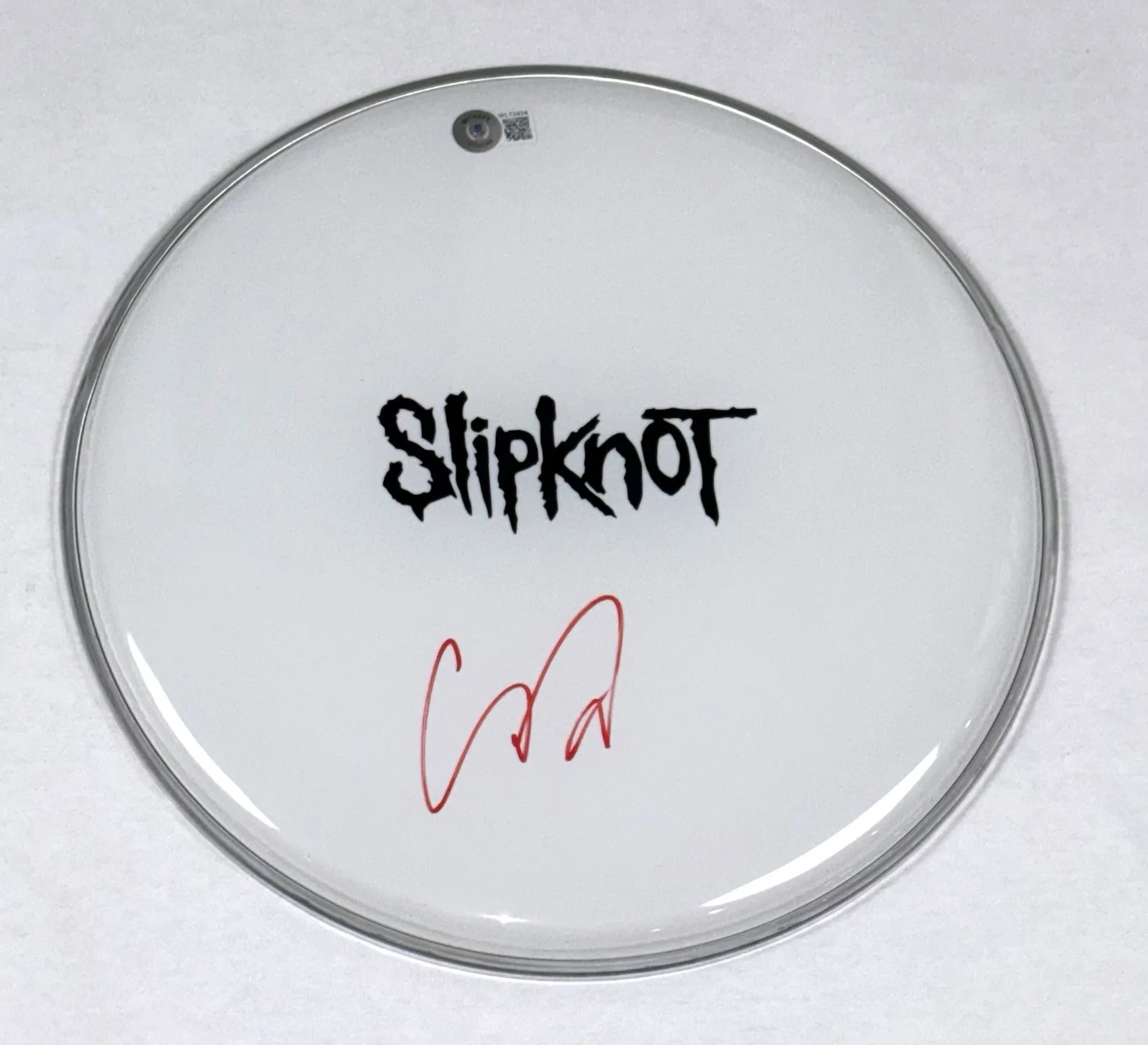 Corey Taylor Signed Autograph 12" Drumhead Slipknot Singer Beckett Witness COA, image 5