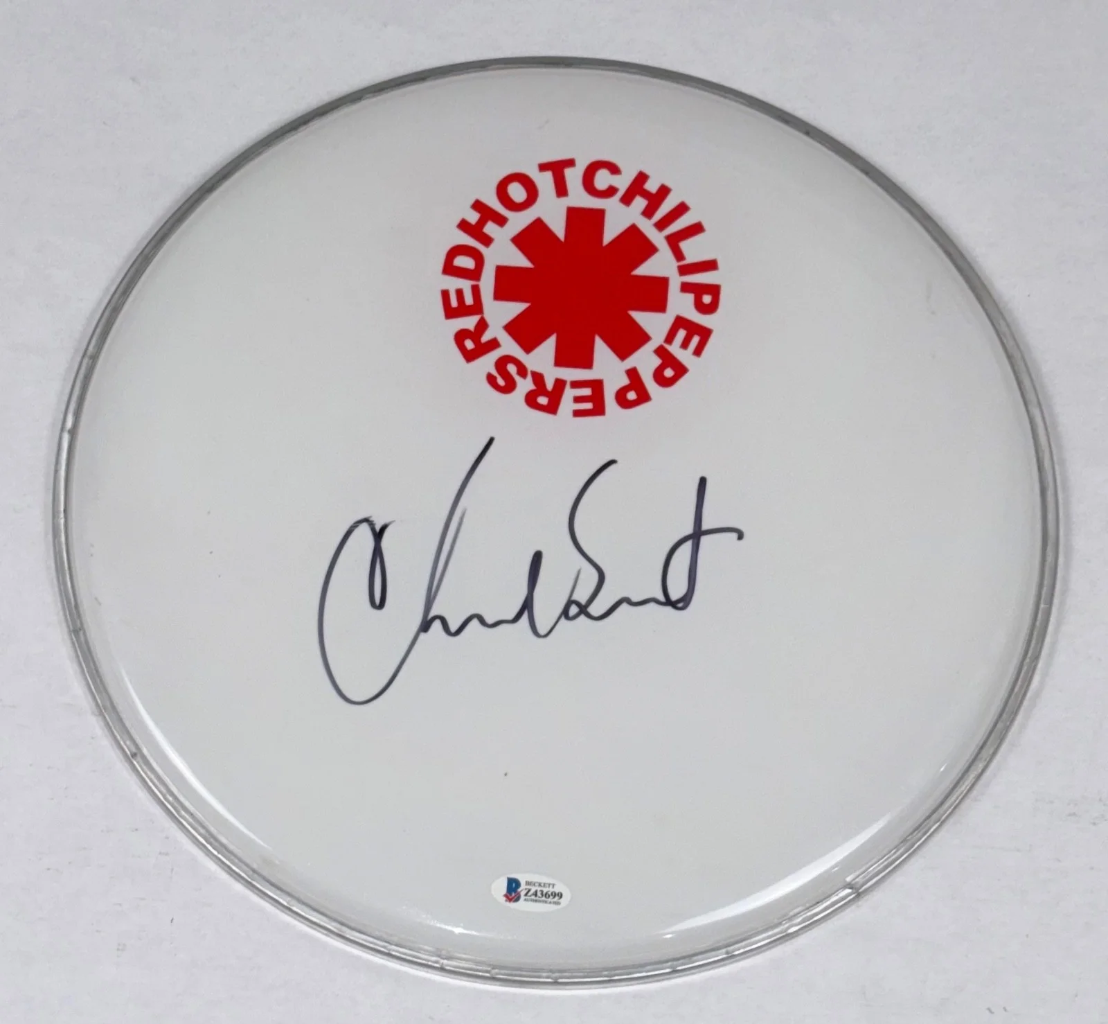 Chad Smith Red Hot Chili Peppers Signed Autograph 12” Drumhead RHCP Beckett COA, изображение 3