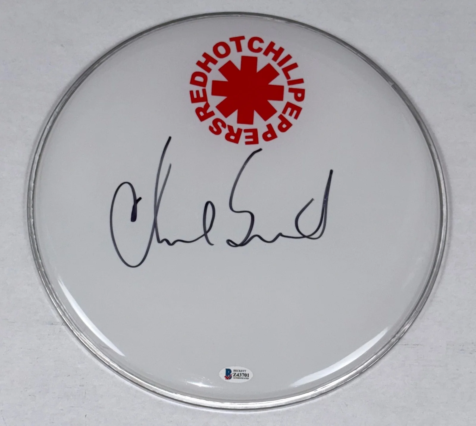 Chad Smith Red Hot Chili Peppers Signed Autograph 12” Drumhead RHCP Beckett COA, изображение 4
