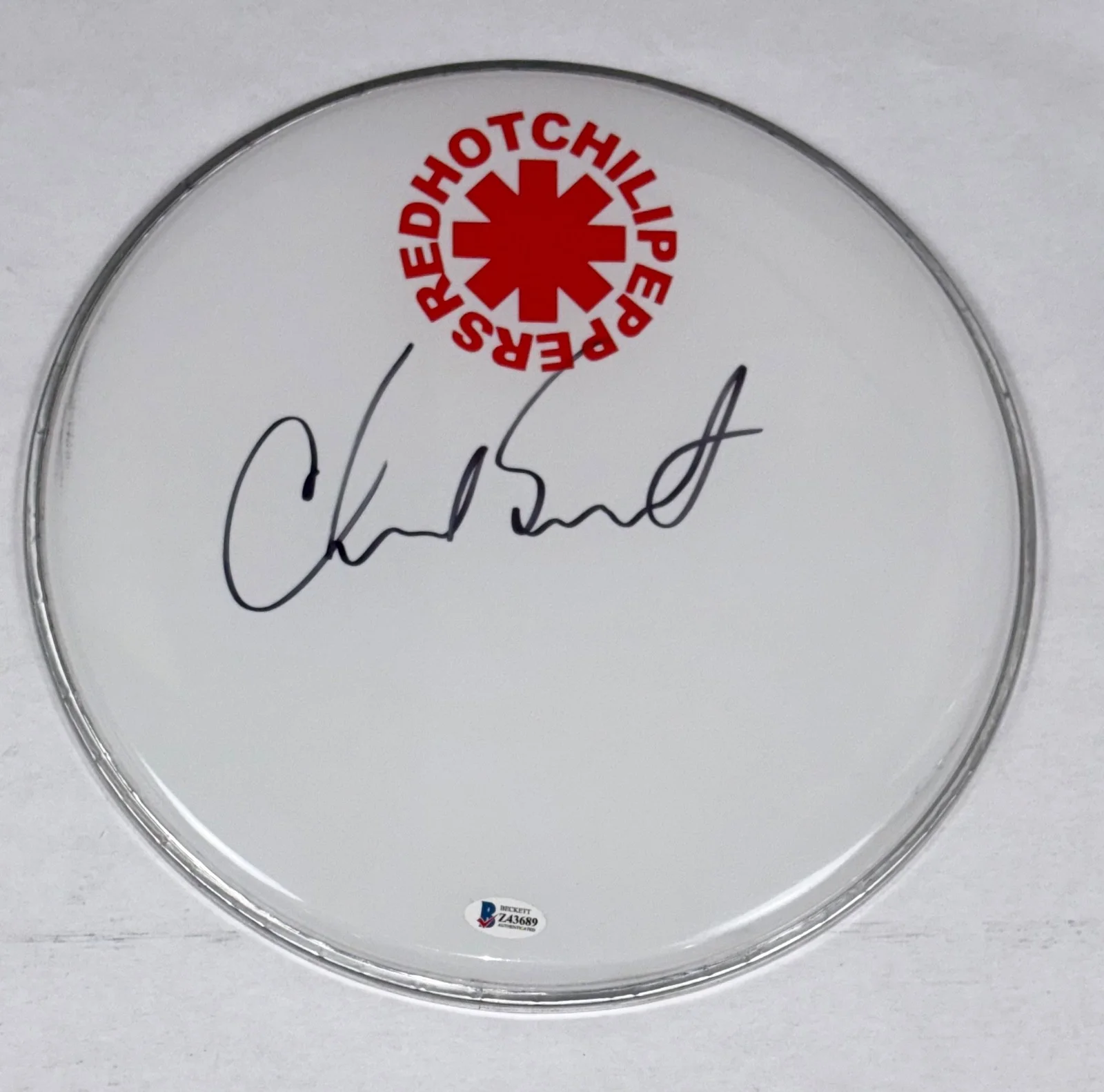 Chad Smith Red Hot Chili Peppers Signed Autograph 12” Drumhead RHCP Beckett COA, изображение 5