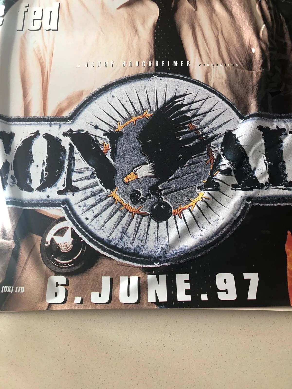 CON AIR MOVIE POSTER VINYL CINEMA JOHN CUSACK 1997 STICKER DECAL ORIGINAL, image 3