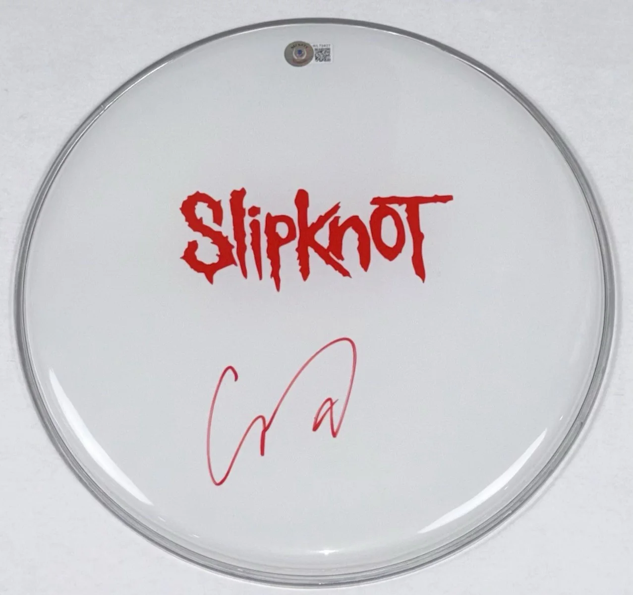Corey Taylor Signed Autograph Slipknot 12" Drumhead Beckett Witness BAS COA, image 2