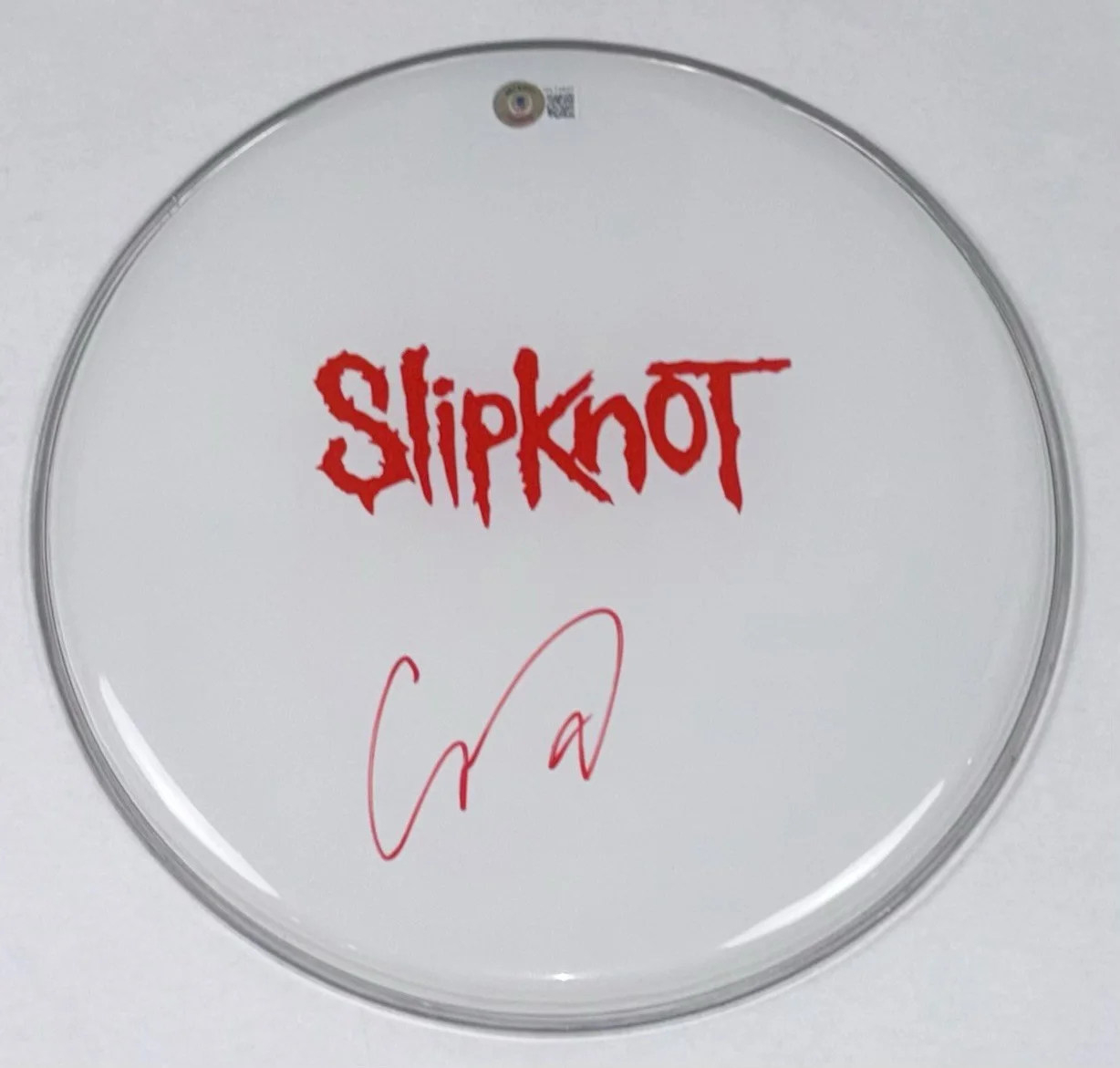 Corey Taylor Signed Autograph Slipknot 12" Drumhead Beckett Witness BAS COA, image 4