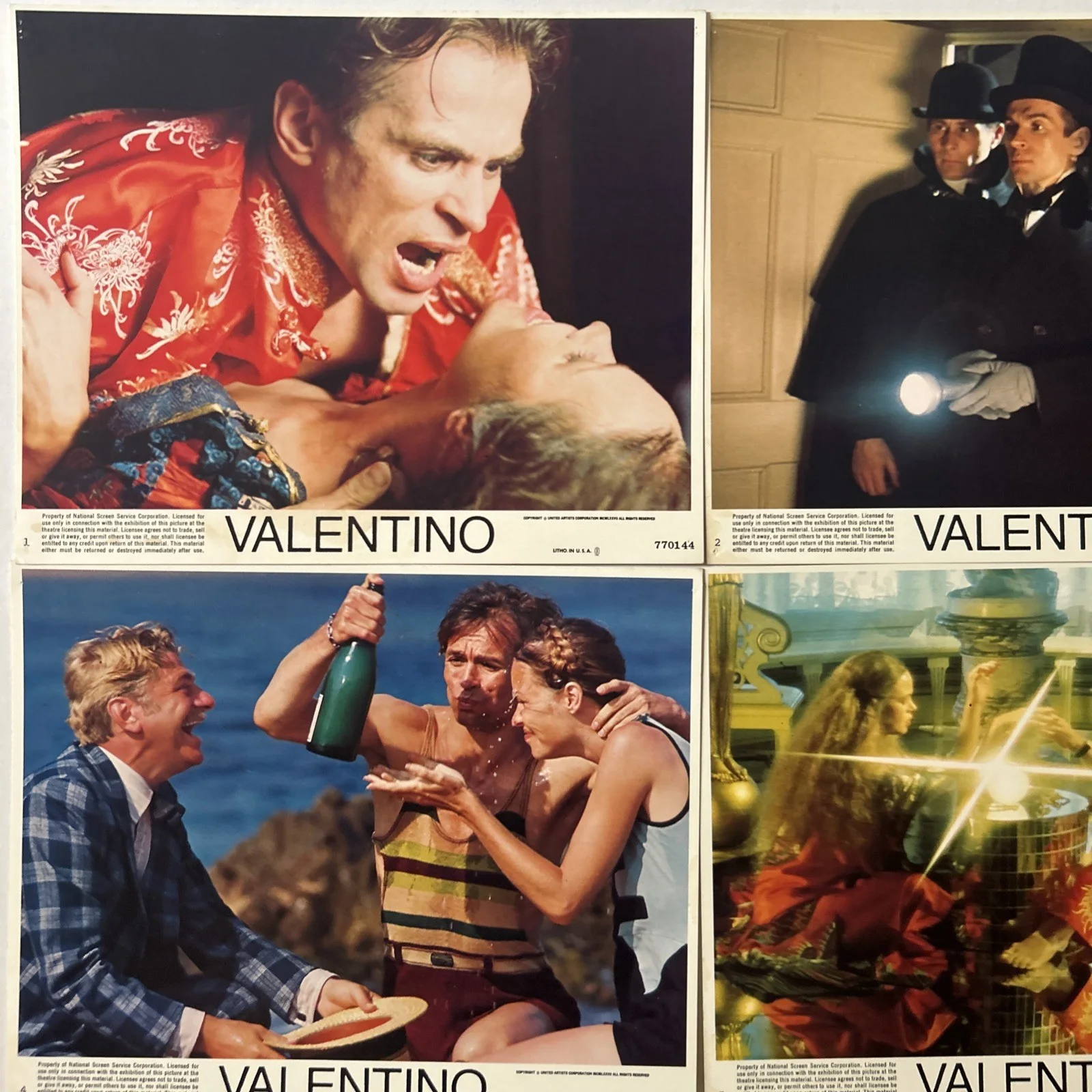 Lobby Card Set 10x8 - 1977 Valentino - Rudolph Nureyev, Leslie Caron, Carol Kane, изображение 2