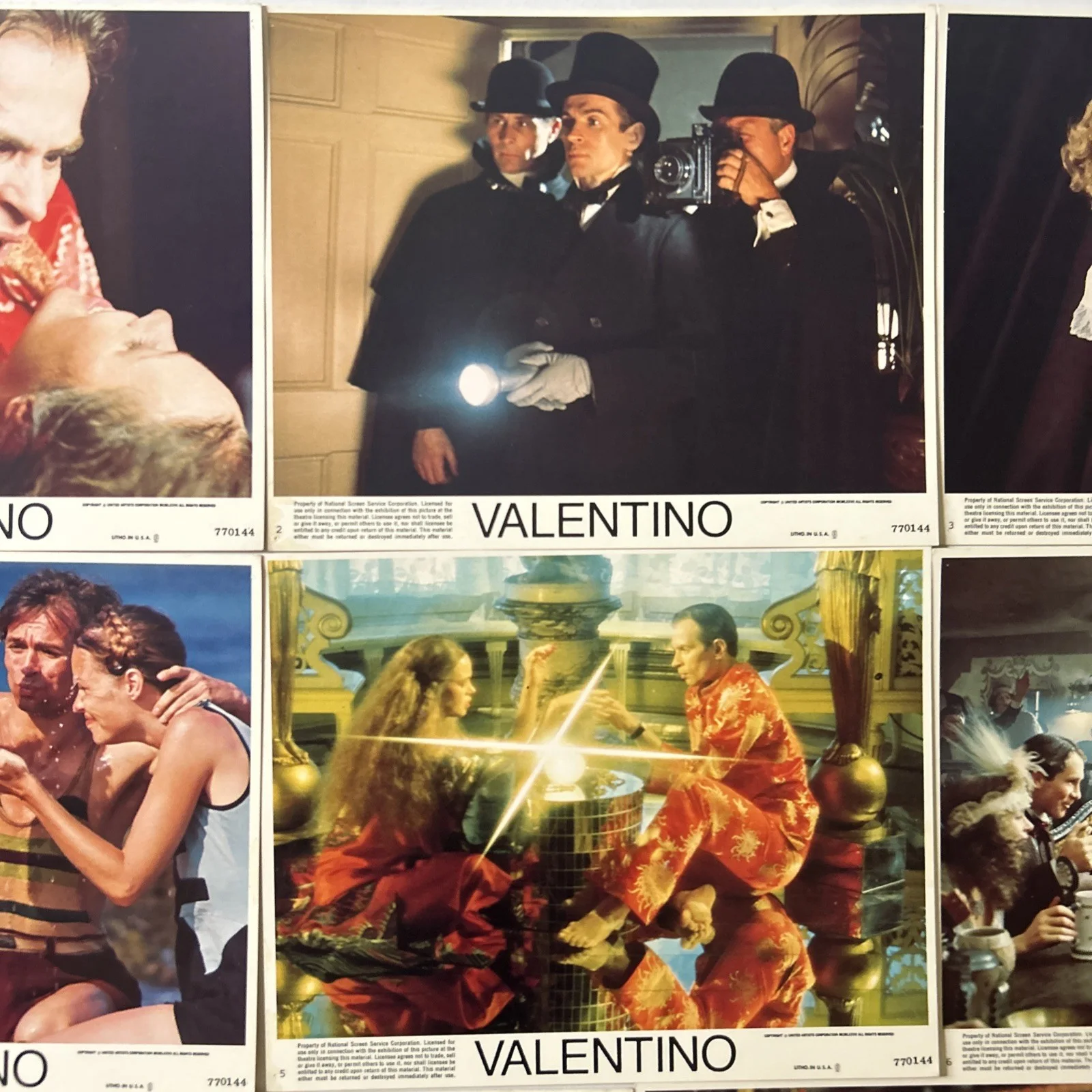 Lobby Card Set 10x8 - 1977 Valentino - Rudolph Nureyev, Leslie Caron, Carol Kane, изображение 3