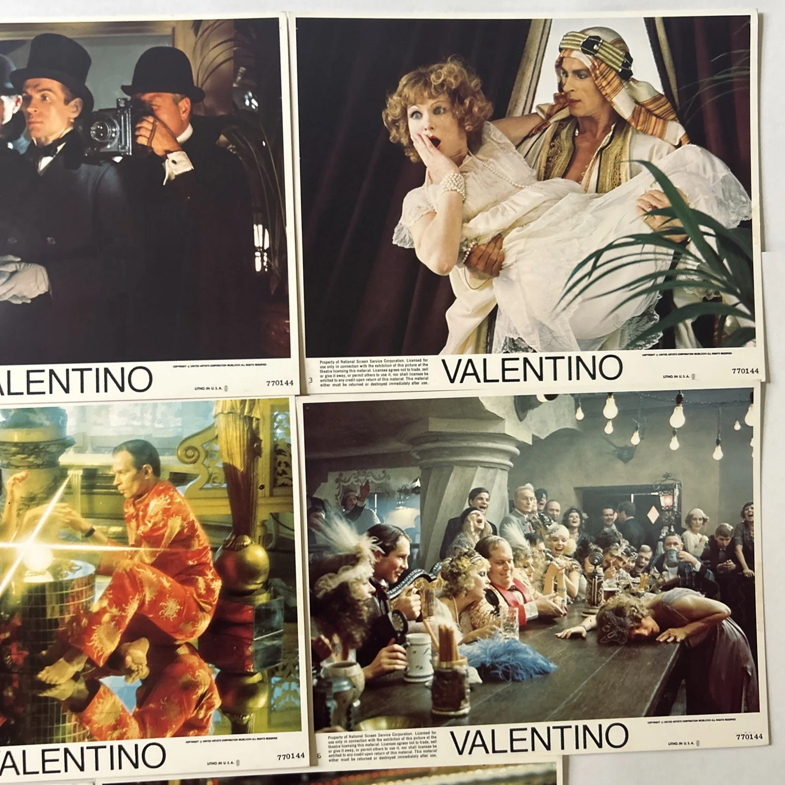 Lobby Card Set 10x8 - 1977 Valentino - Rudolph Nureyev, Leslie Caron, Carol Kane, изображение 4