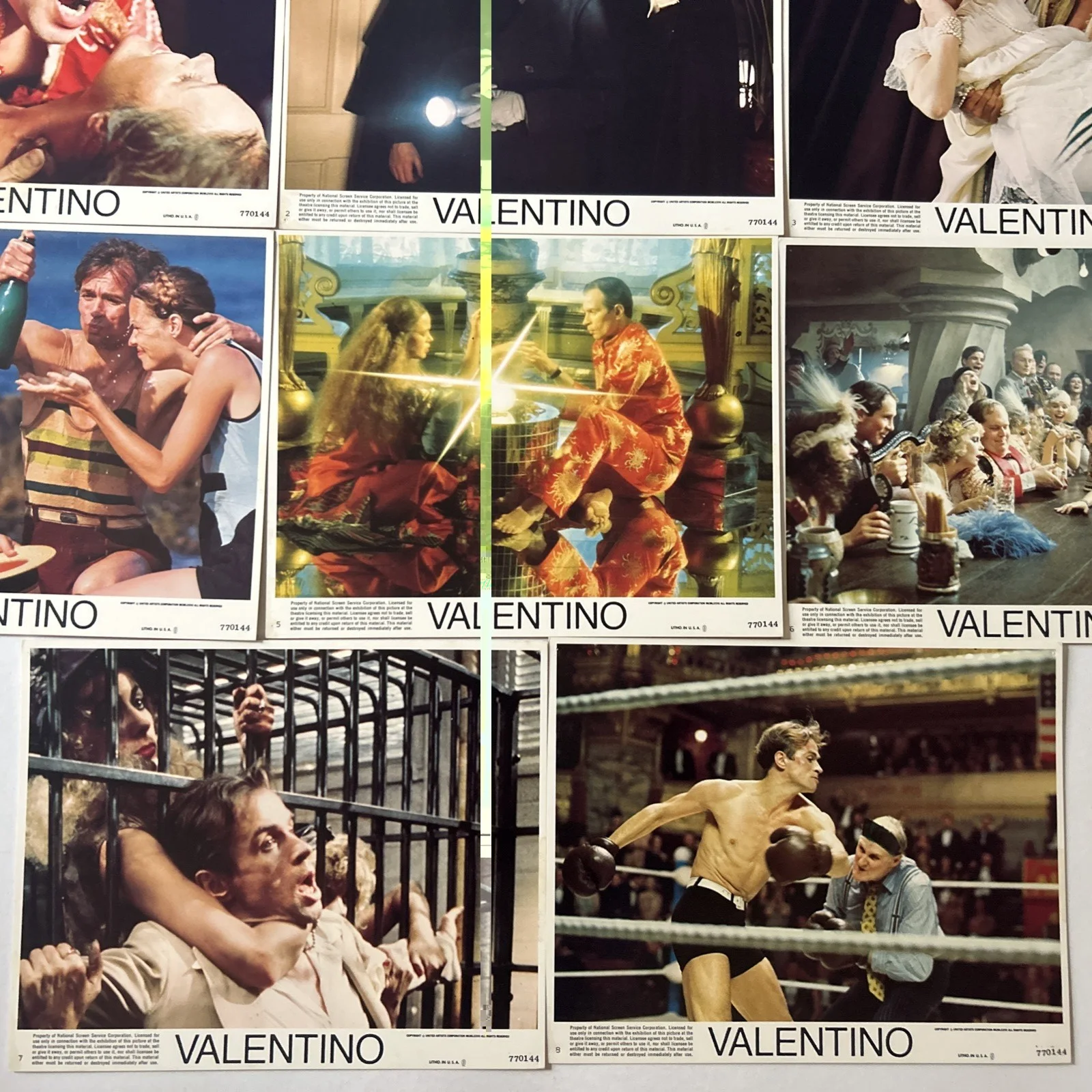 Lobby Card Set 10x8 - 1977 Valentino - Rudolph Nureyev, Leslie Caron, Carol Kane, изображение 5