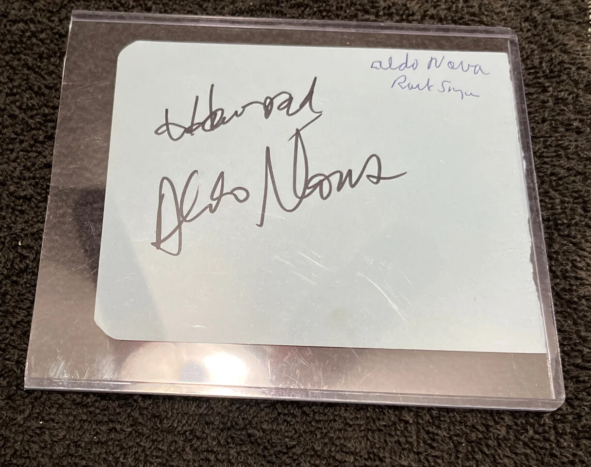 Frank Zappa SIGNED AUTOGRAPHED Album Page with Aldo Nova on reverse JSA LOA COA, image 2