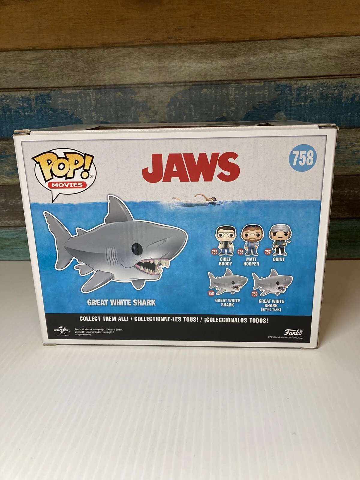Jaws Great White Shark Funko Pop 759 Signed Auto Carl Gottlieb / Jeffrey Kramer, изображение 5