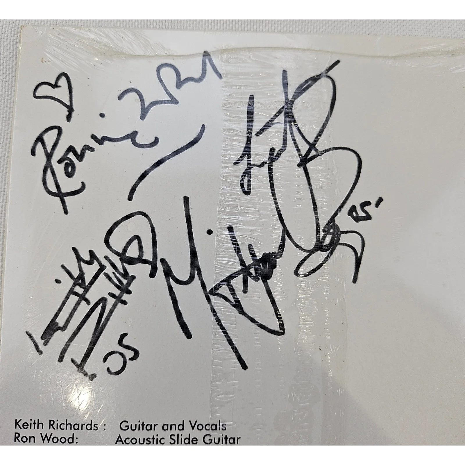 Rolling Stones Hurricane Signed CD Sleeve Keith Richards Mick Jagger Ronnie Wood, image 4