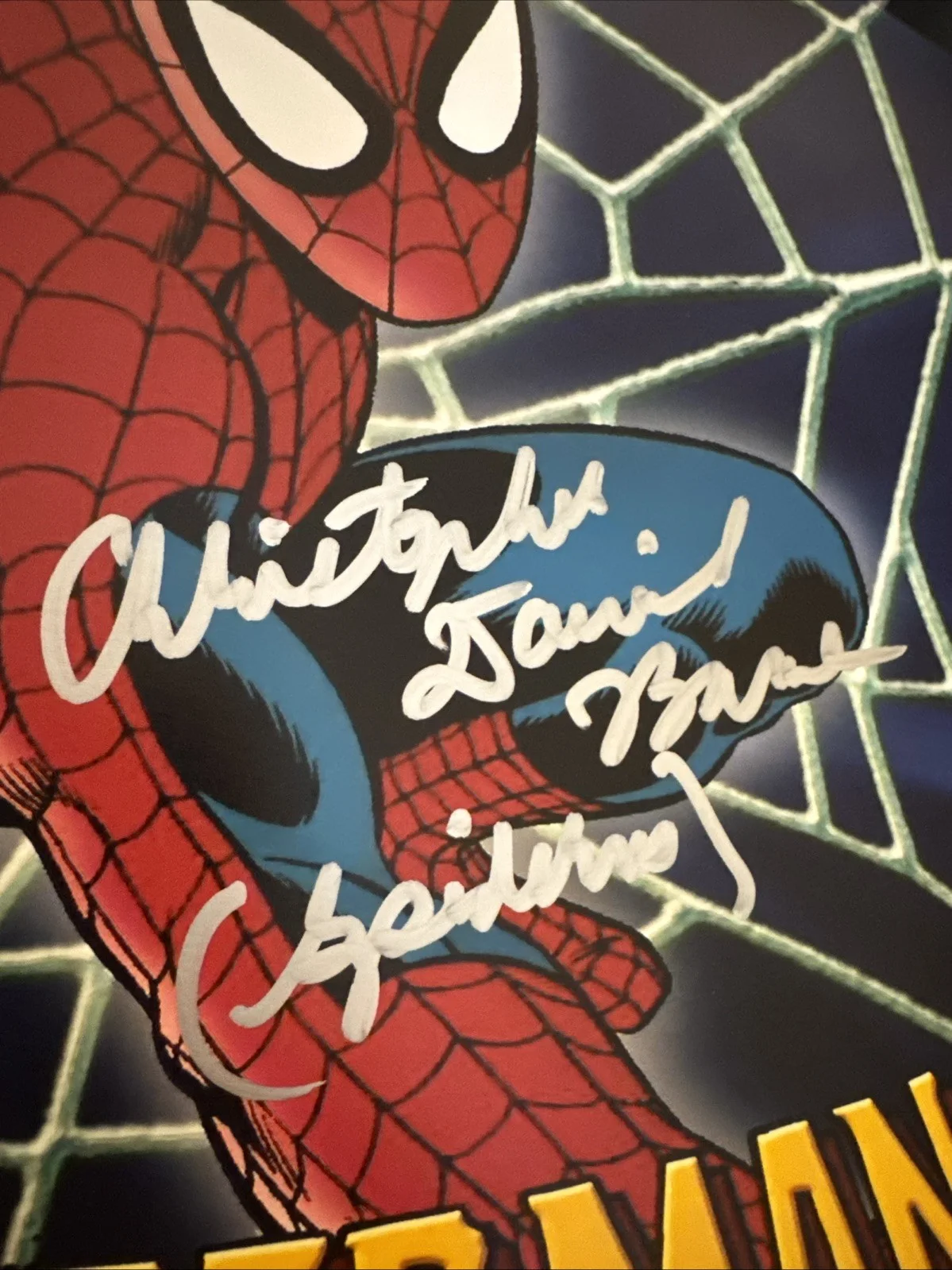 Christopher Barnes — Christopher Barnes Signed Spider-Man 8x10 Photo OCCM Autograph + Inscription, изображение 2
