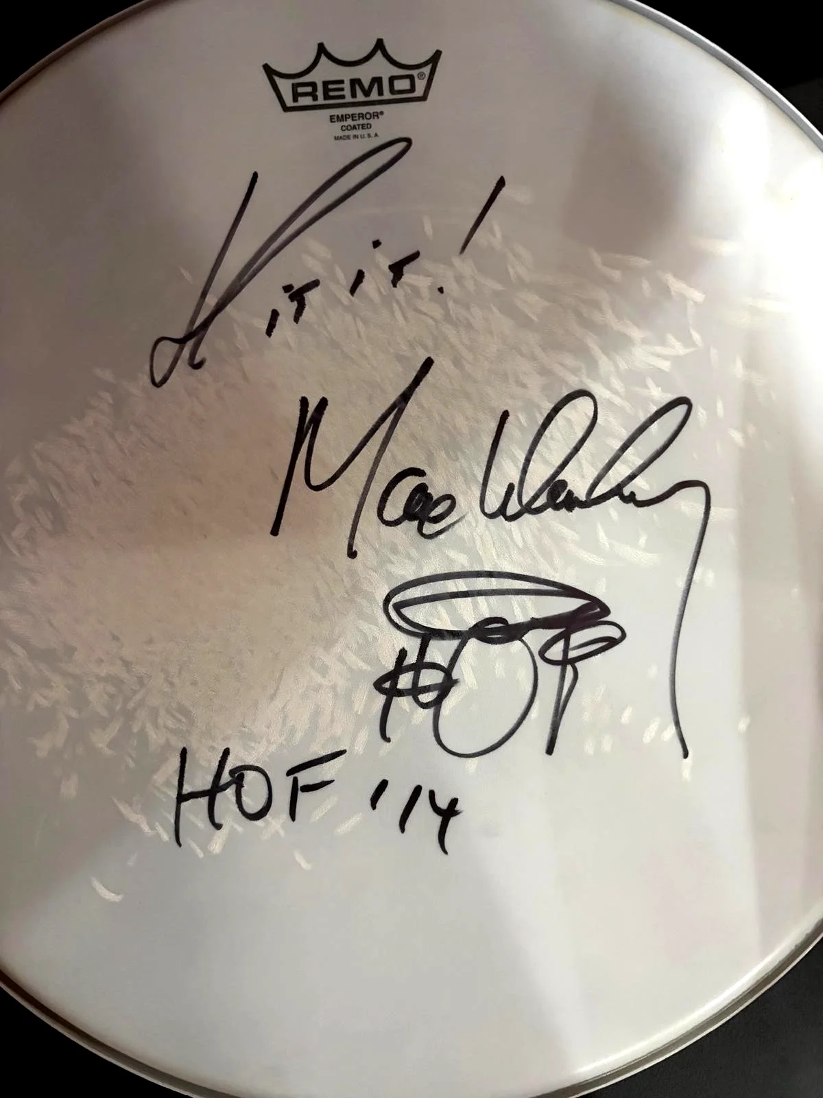 MAX WEINBERG SIGNED E STREET BAND 2024 TOUR STAGE USED DRUMHEAD SPRINGSTEEN COA, image 3