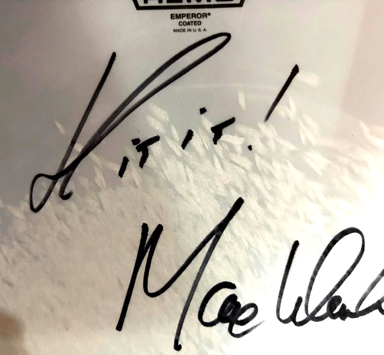 MAX WEINBERG SIGNED E STREET BAND 2024 TOUR STAGE USED DRUMHEAD SPRINGSTEEN COA, image 4