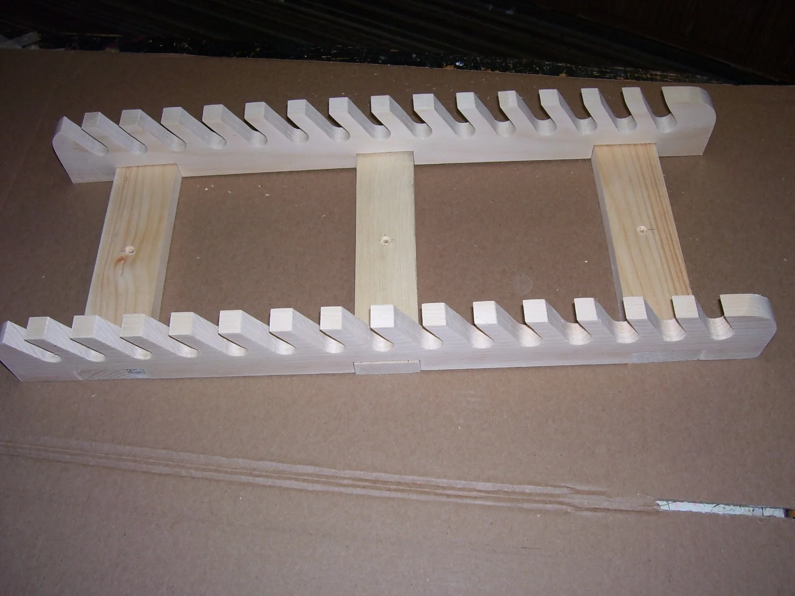 Drumstick display rack Natural Finish pine wood holds 15 pair clear Coat Finish, image 2