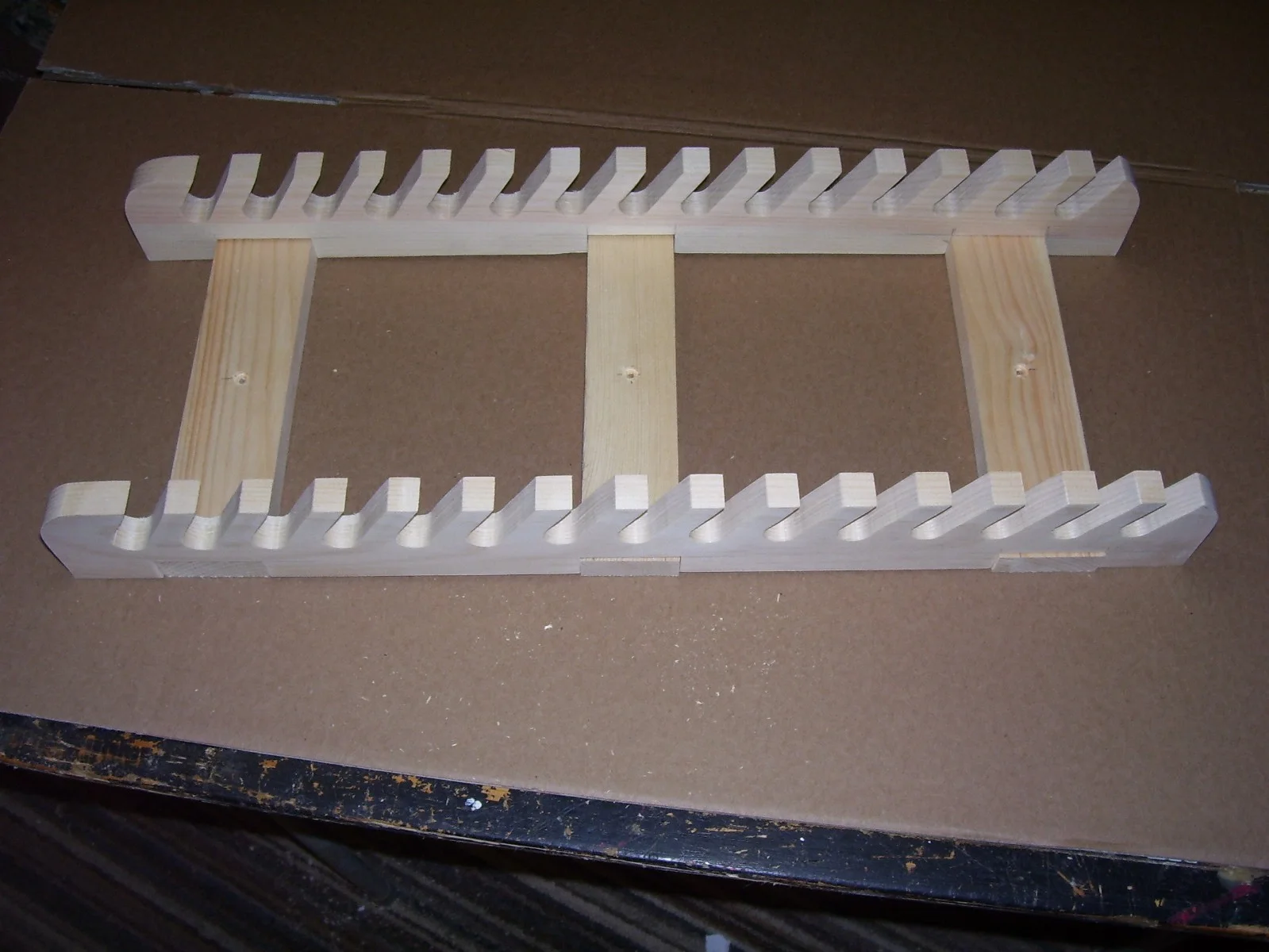 Drumstick display rack Natural Finish pine wood holds 15 pair clear Coat Finish, image 3