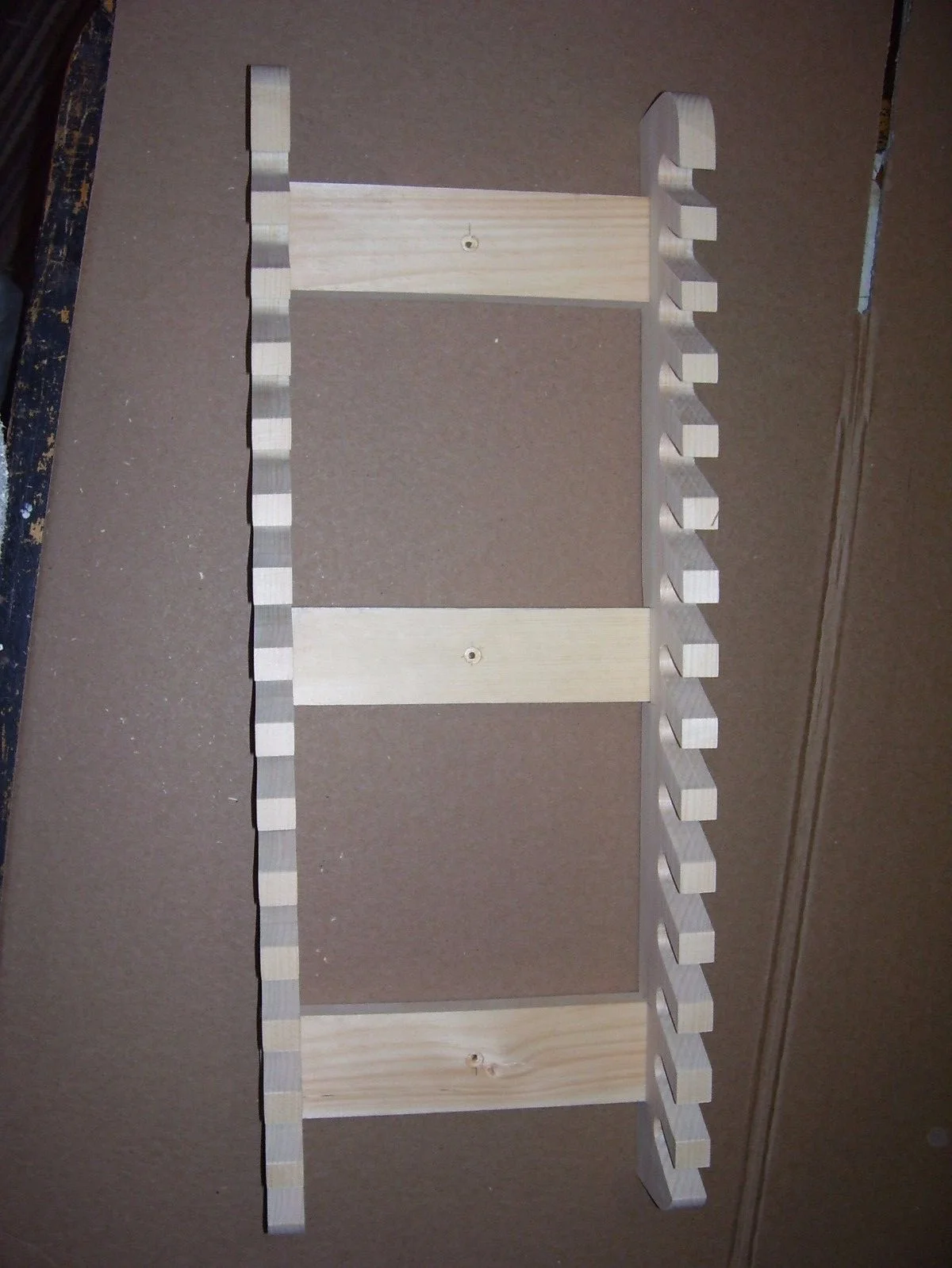 Drumstick display rack Natural Finish pine wood holds 15 pair clear Coat Finish, image 4