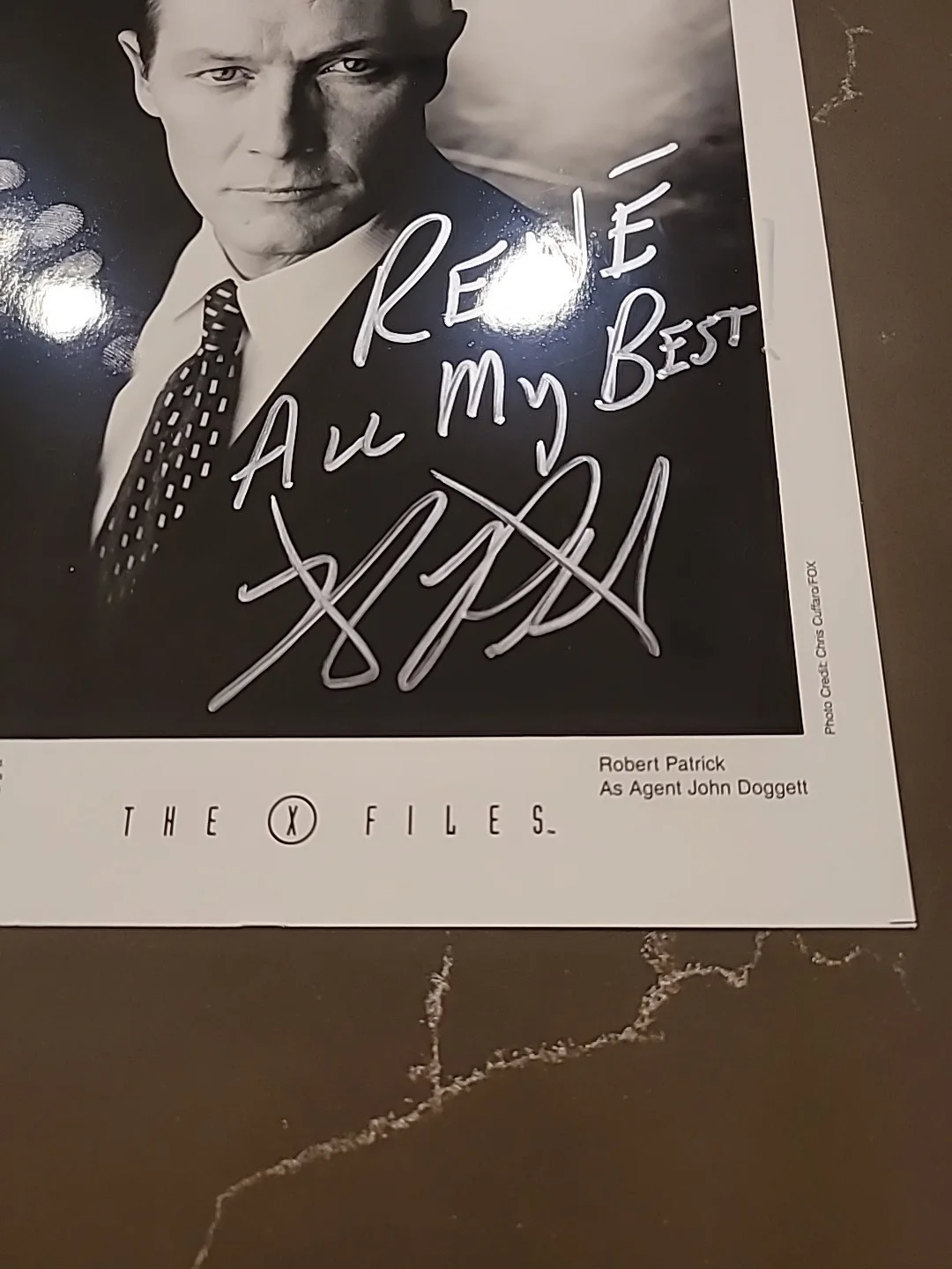 Robert Patrick X-Files Autographed Signed 8x10 Photo NO COA TO Rene, image 3