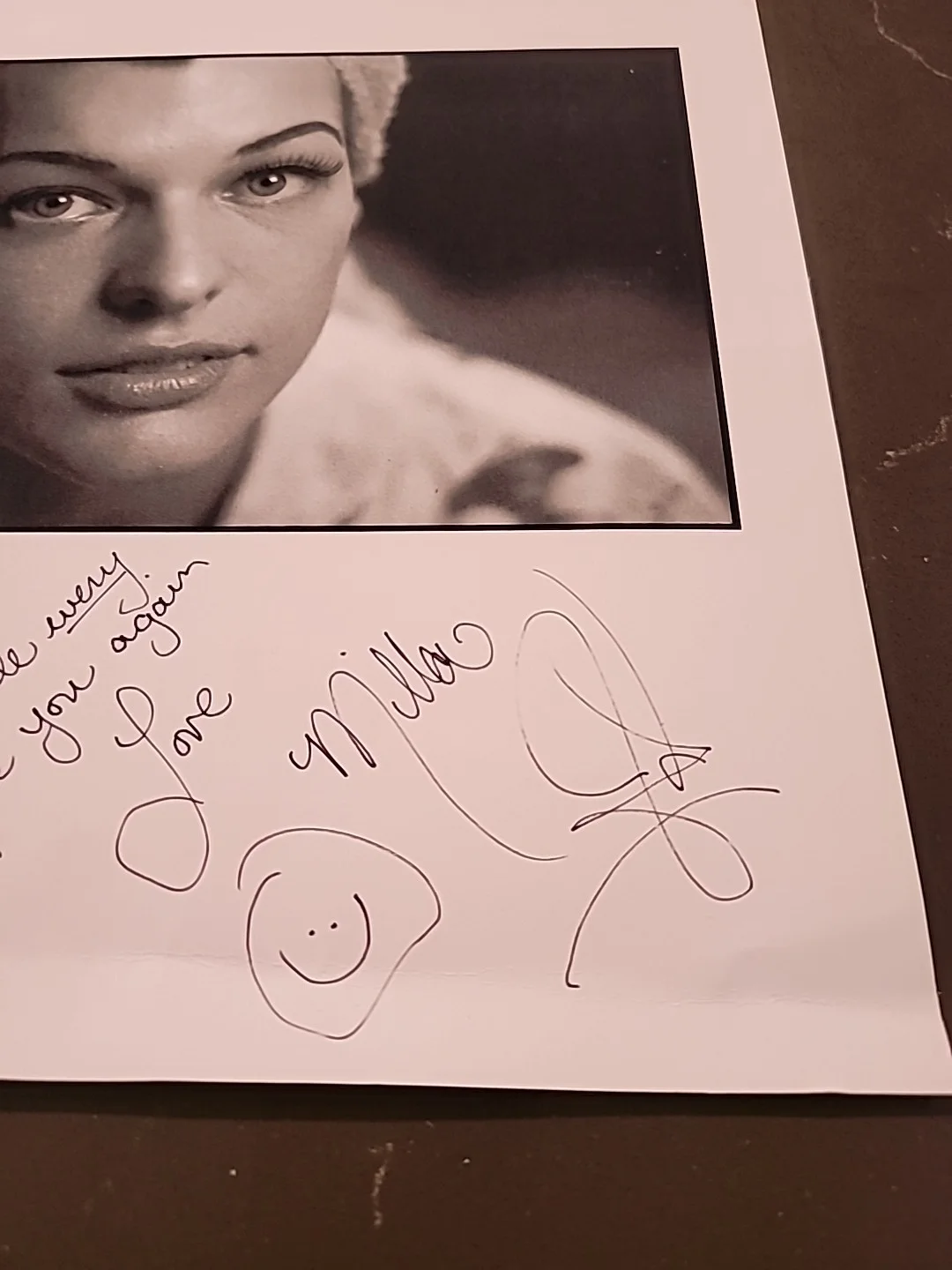 Milla Jovovich Signed AND Inscribed Auto 8 x 10 Photograph NO COA TO Rene, image 3