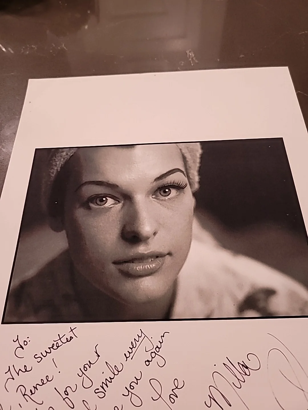 Milla Jovovich Signed AND Inscribed Auto 8 x 10 Photograph NO COA TO Rene, image 4