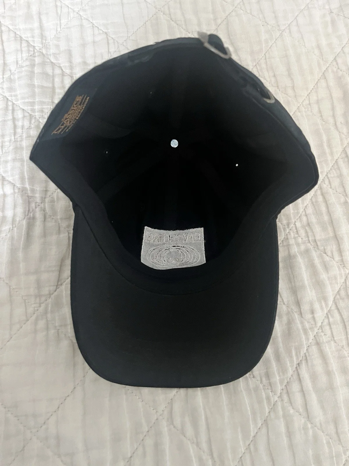 Hawthorne Heights Band Signed Autographed Black Band Adjustable Hat Gold Ink, image 3