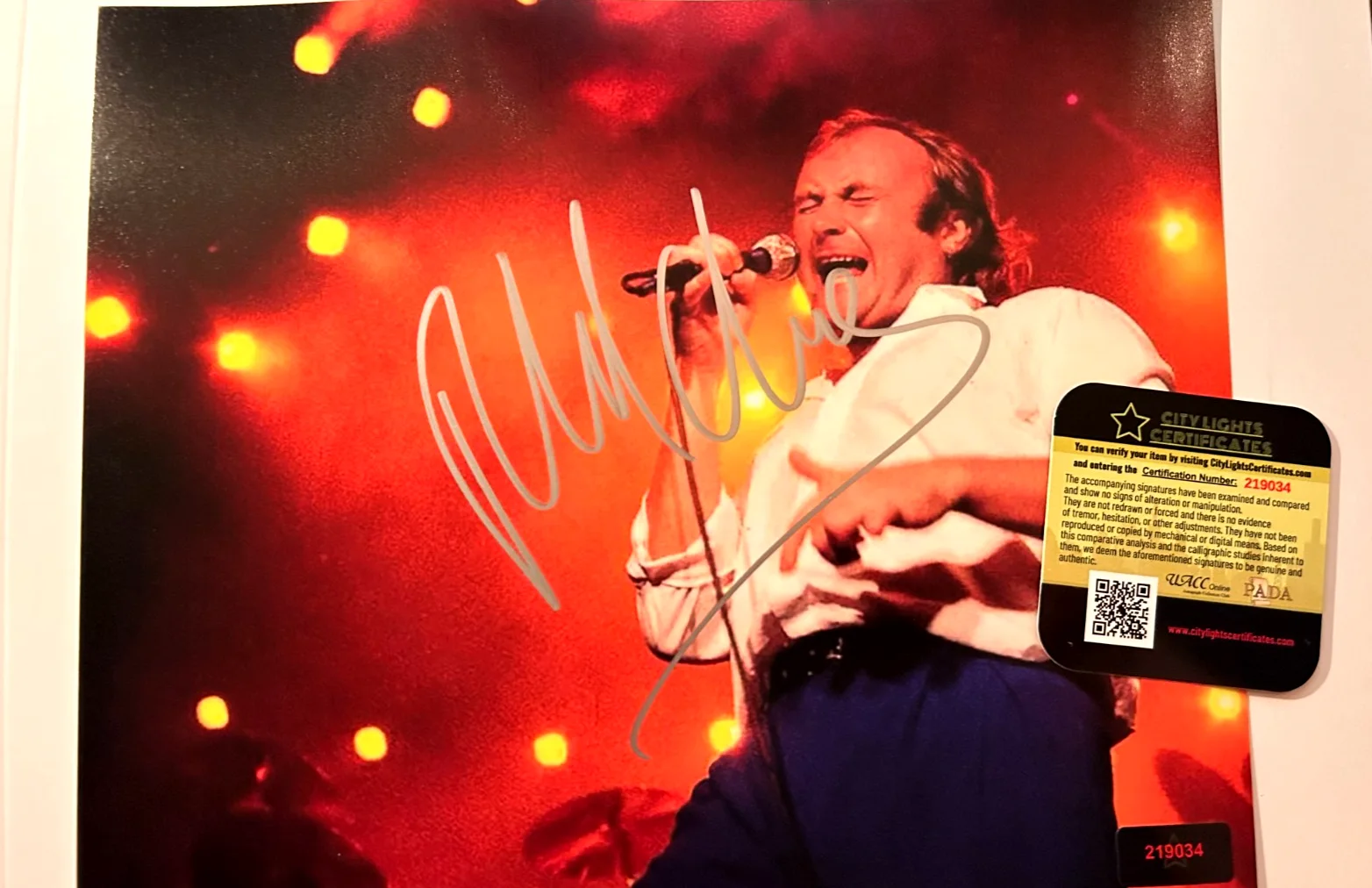 Phil Collins (GENESIS) Signed 8x10" Authentic Original Autograph GENUINE w/COA, image 5