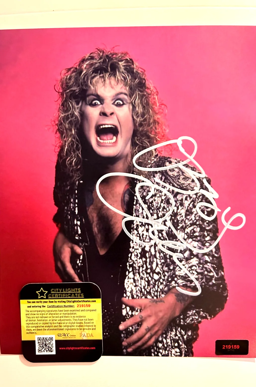 OZZY OSBOURNE (BLACK SABBATH) Signed 8x10" Authentic Autograph GENUINE w/COA, image 3