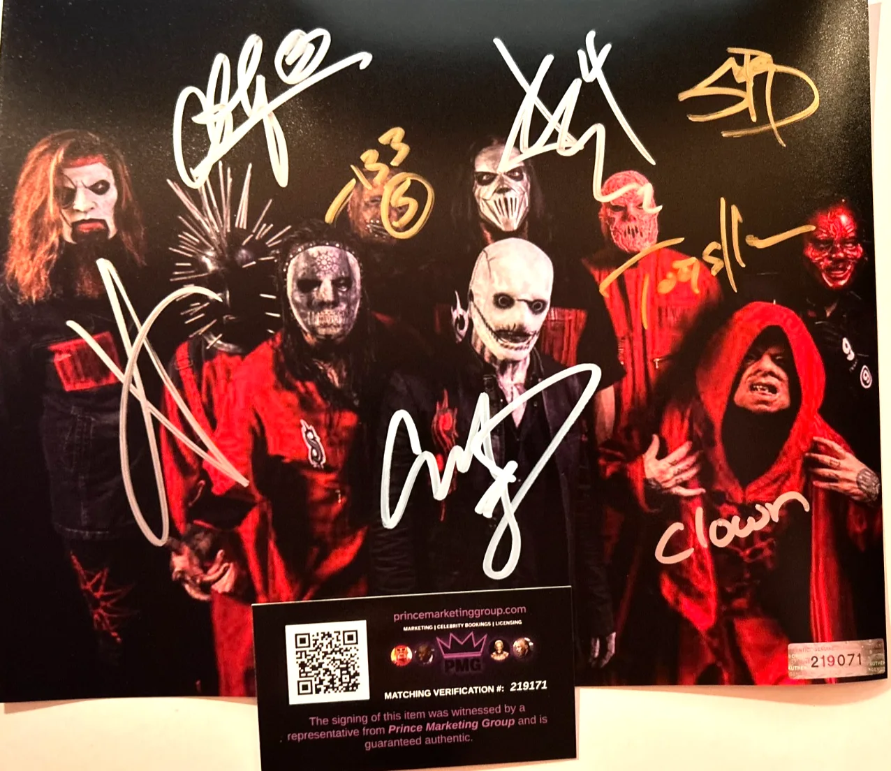SLIPKNOT Band Signed 8x10" Authentic Original Autographs GENUINE w/COA, image 3