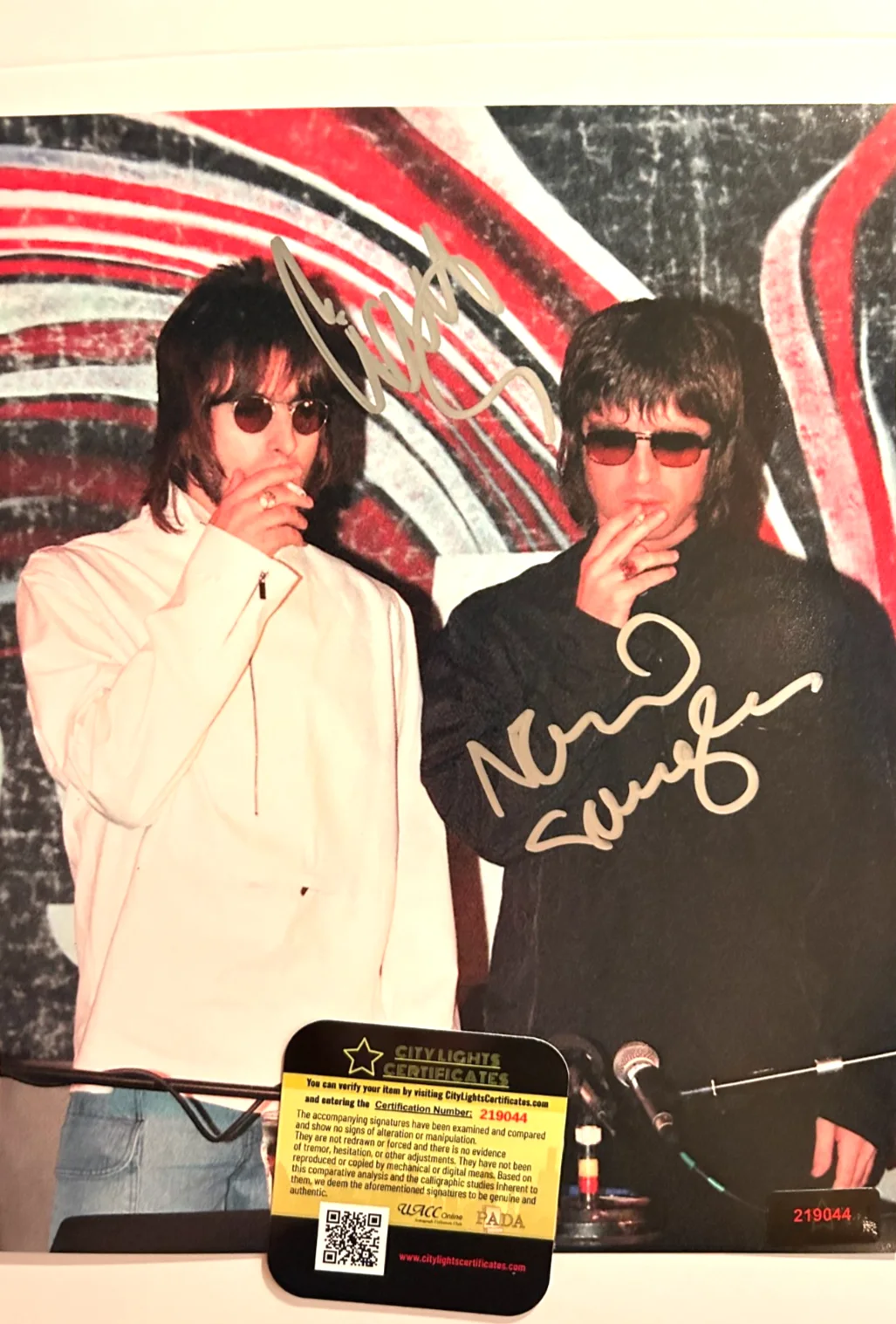 OASIS (Noel & Liam Gallagher) Signed 8x10" Authentic Autograph GENUINE w/COA, image 3