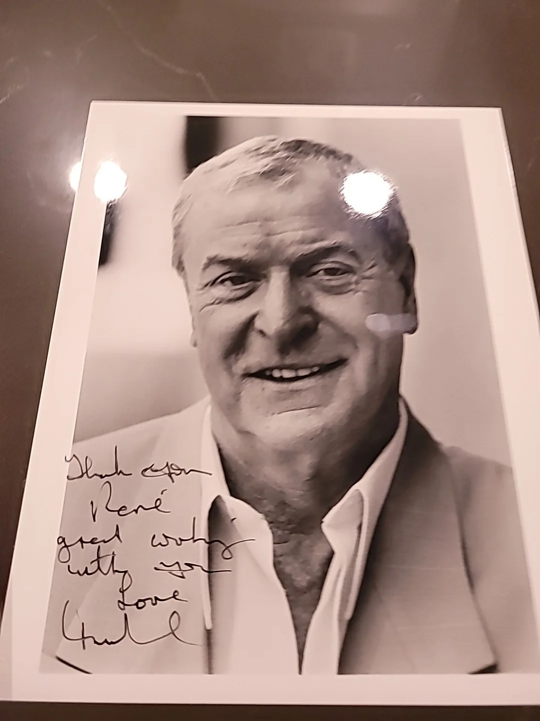 Michael Caine — Michael Caine Autographed 8x10 Photo NO COA to Rene