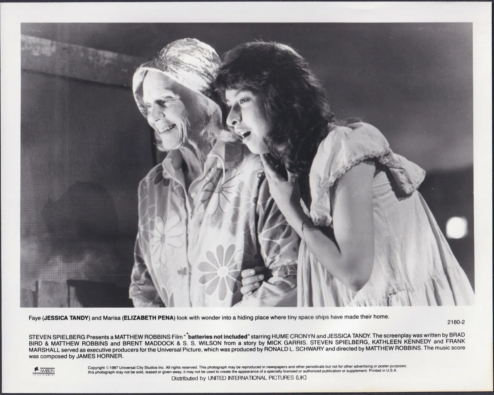 Batteries Not Included 5x ORIGINAL Press Stills Jessica Tandy Hume Cronyn 1987, изображение 3