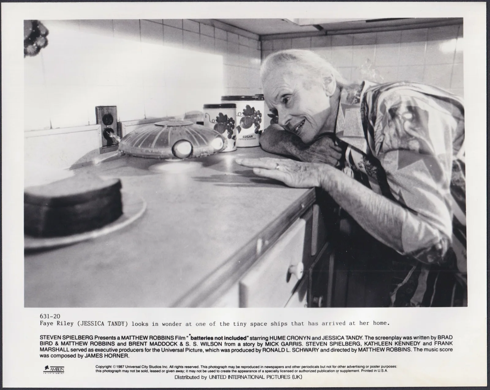 Batteries Not Included 5x ORIGINAL Press Stills Jessica Tandy Hume Cronyn 1987, изображение 4