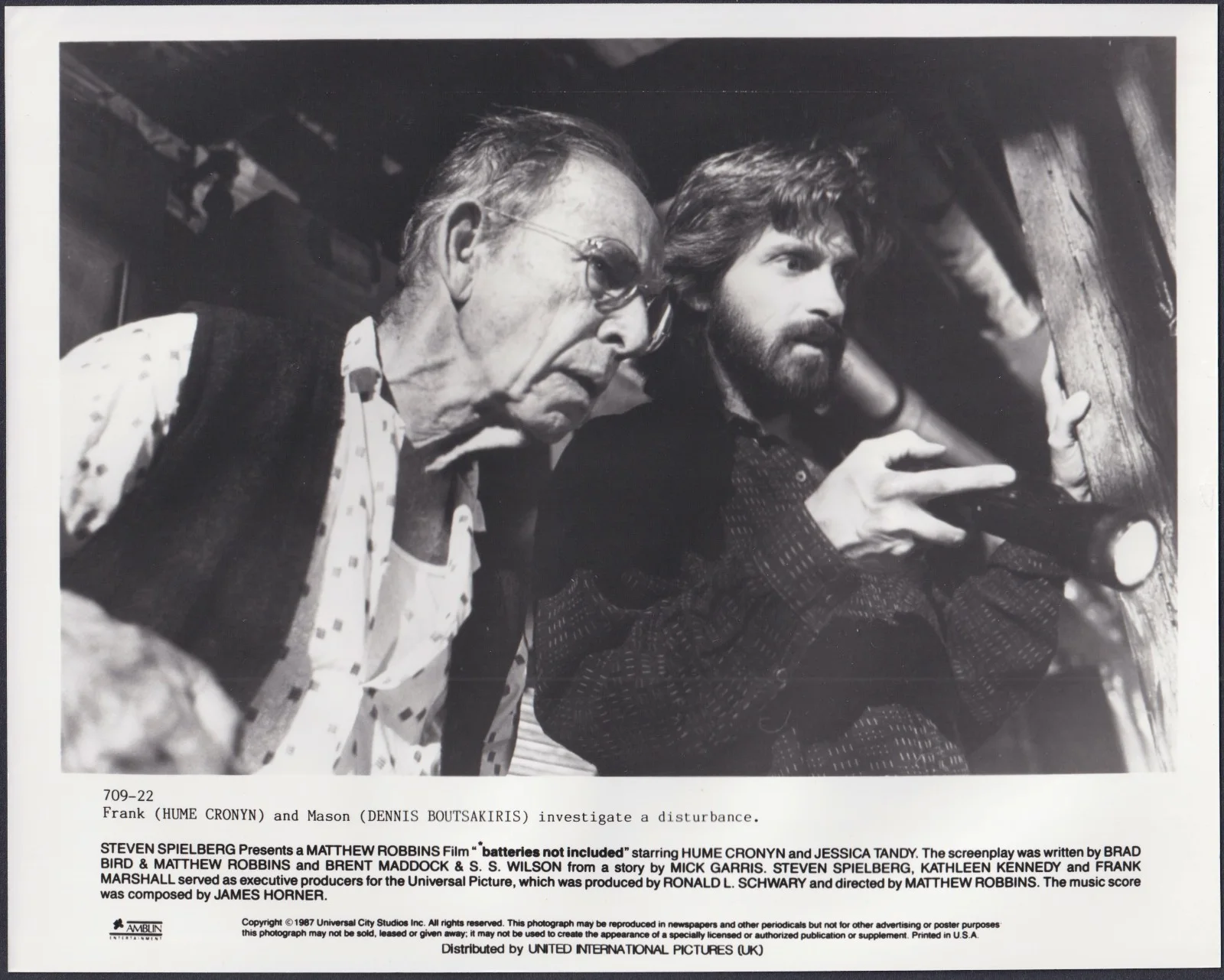 Batteries Not Included 5x ORIGINAL Press Stills Jessica Tandy Hume Cronyn 1987, изображение 5
