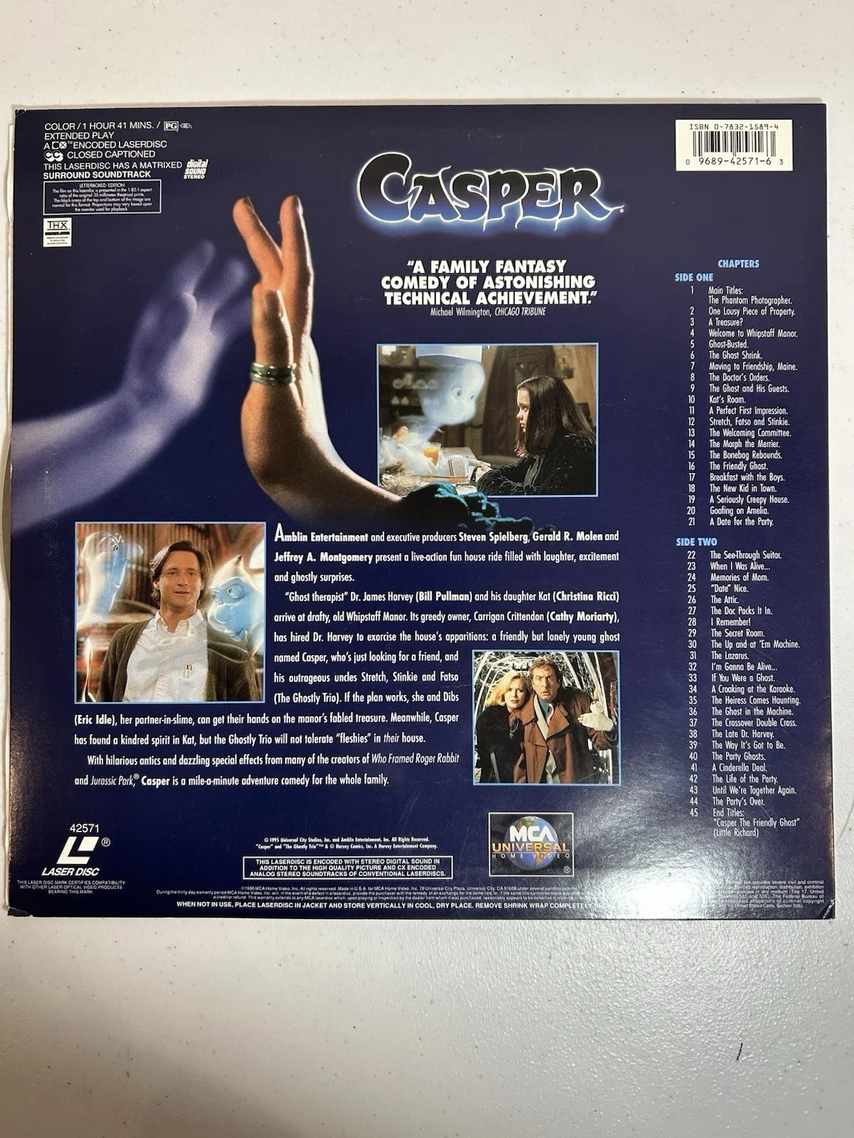 Christina Ricci, Devon Sawa — Casper Autographed Christina Ricci & Devon Sawa LaserDisc Signed 1995 Free Ship, image 4